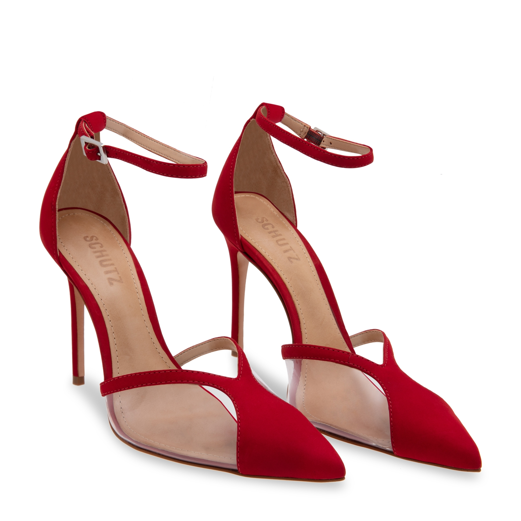 

Suede PVC pumps, Red