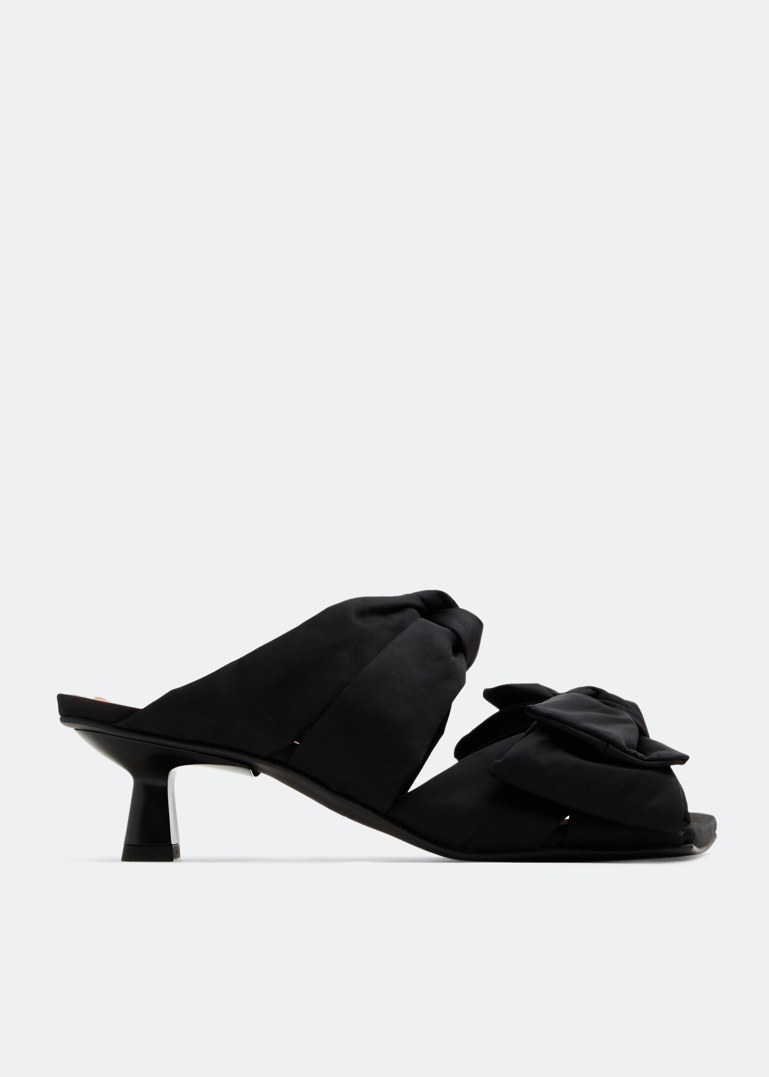 

Soft Bow kitten heel sandals, Black