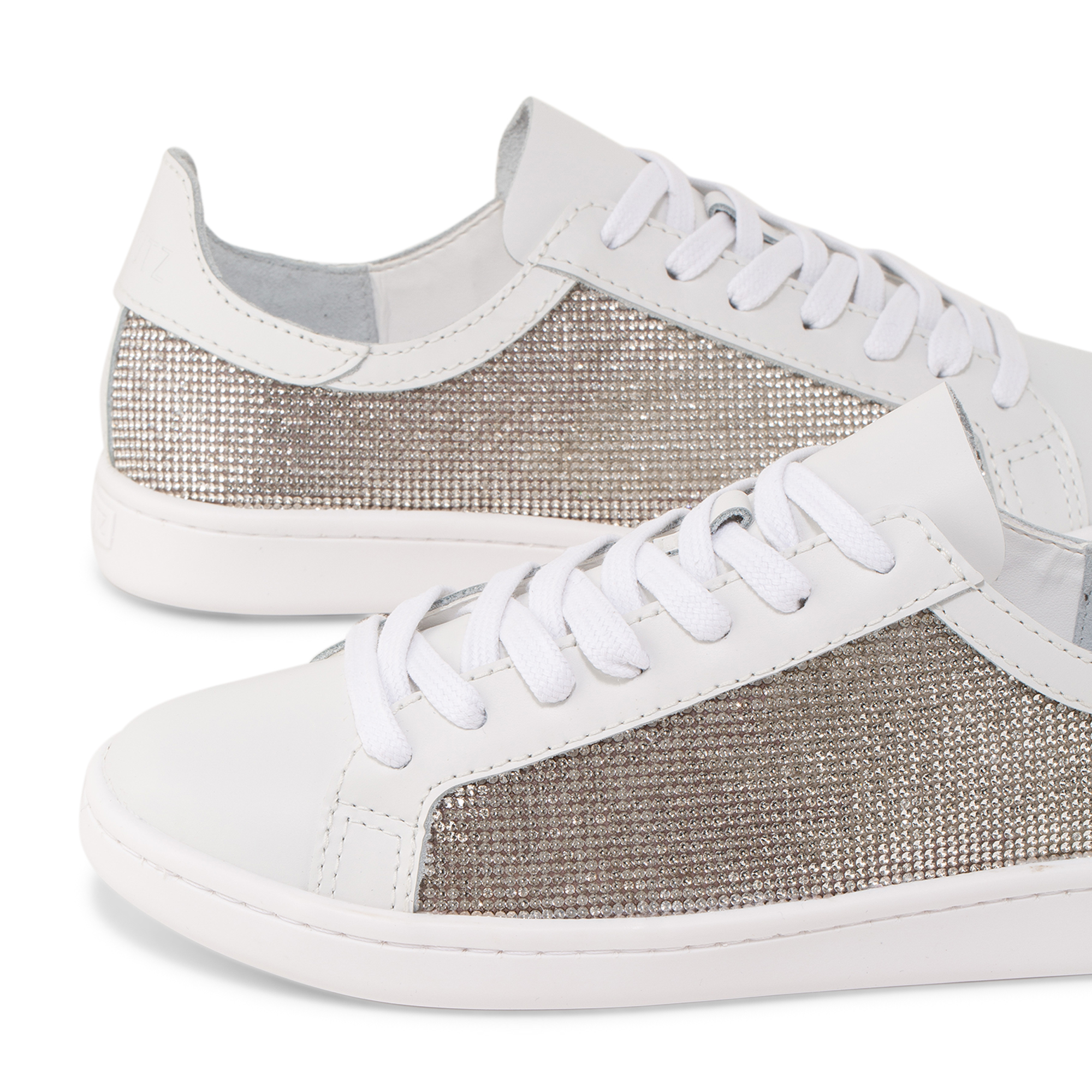 

Crystal-embellished sneakers, White