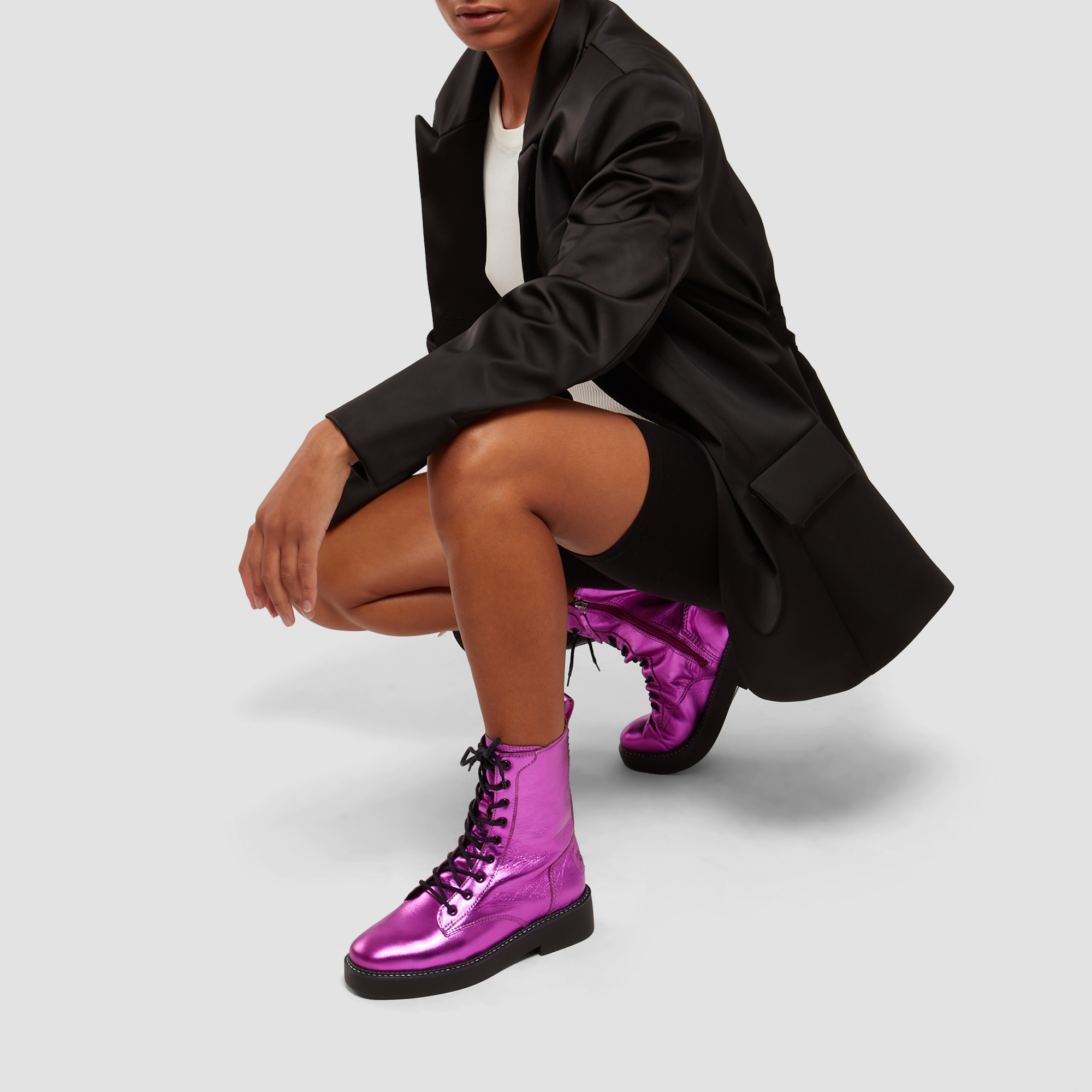 

Leather boots, Purple