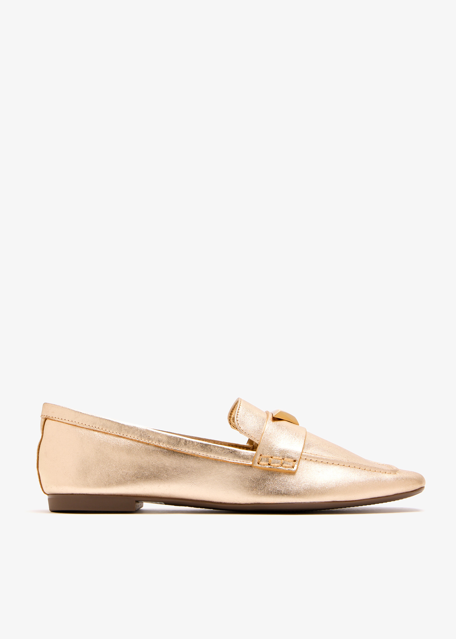 

Metallic loafers, Gold