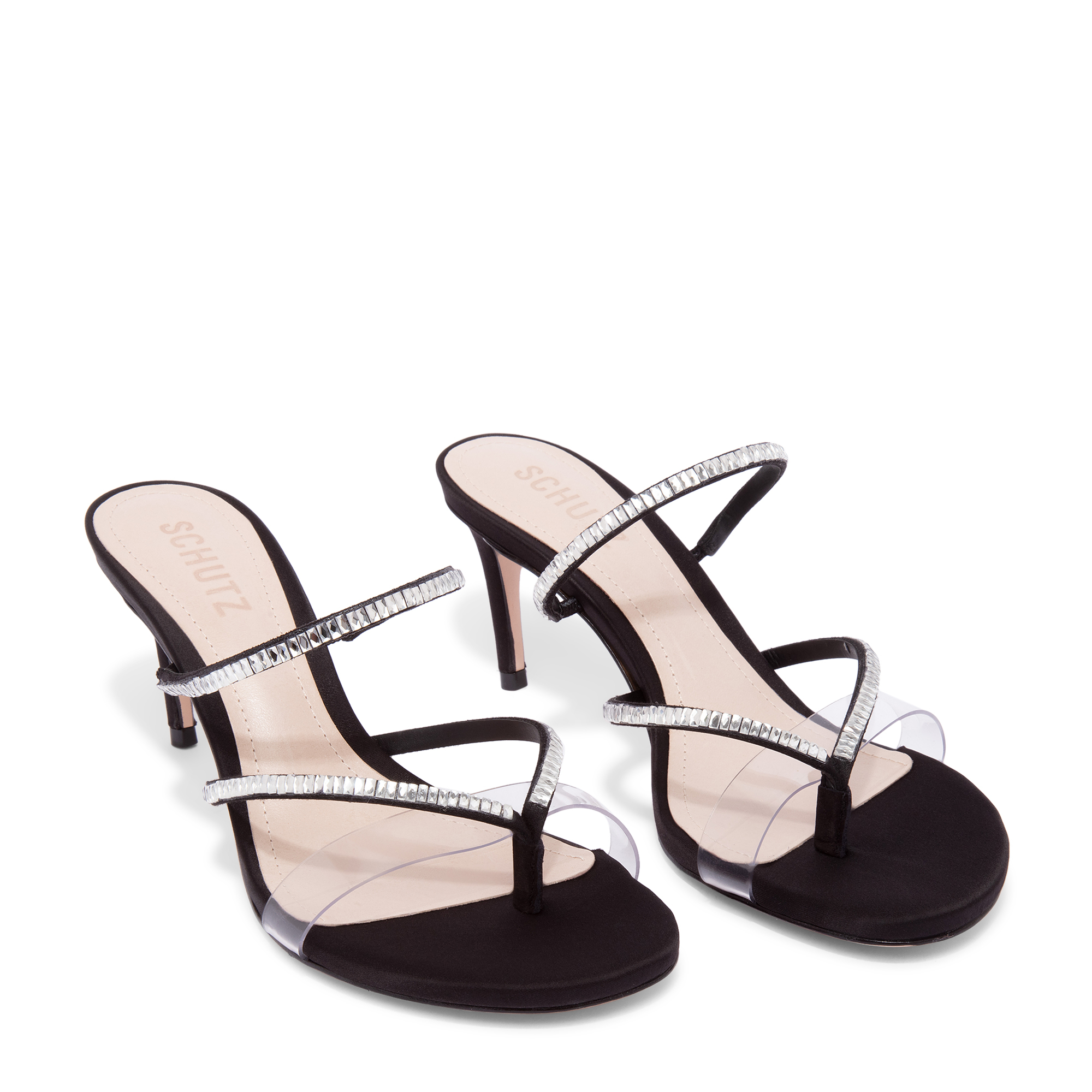 

Glam heel sandals, Black