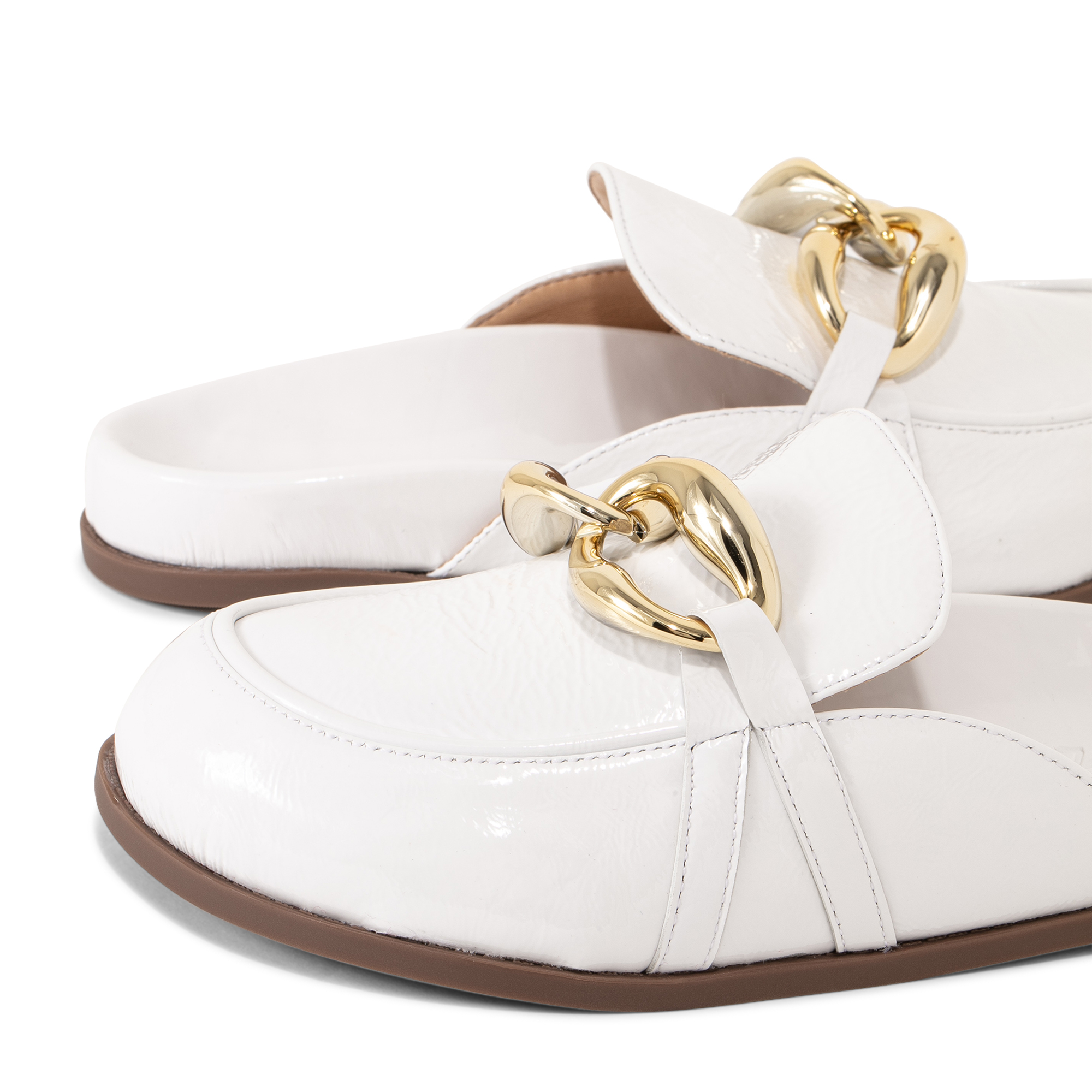 

Leather mules, White