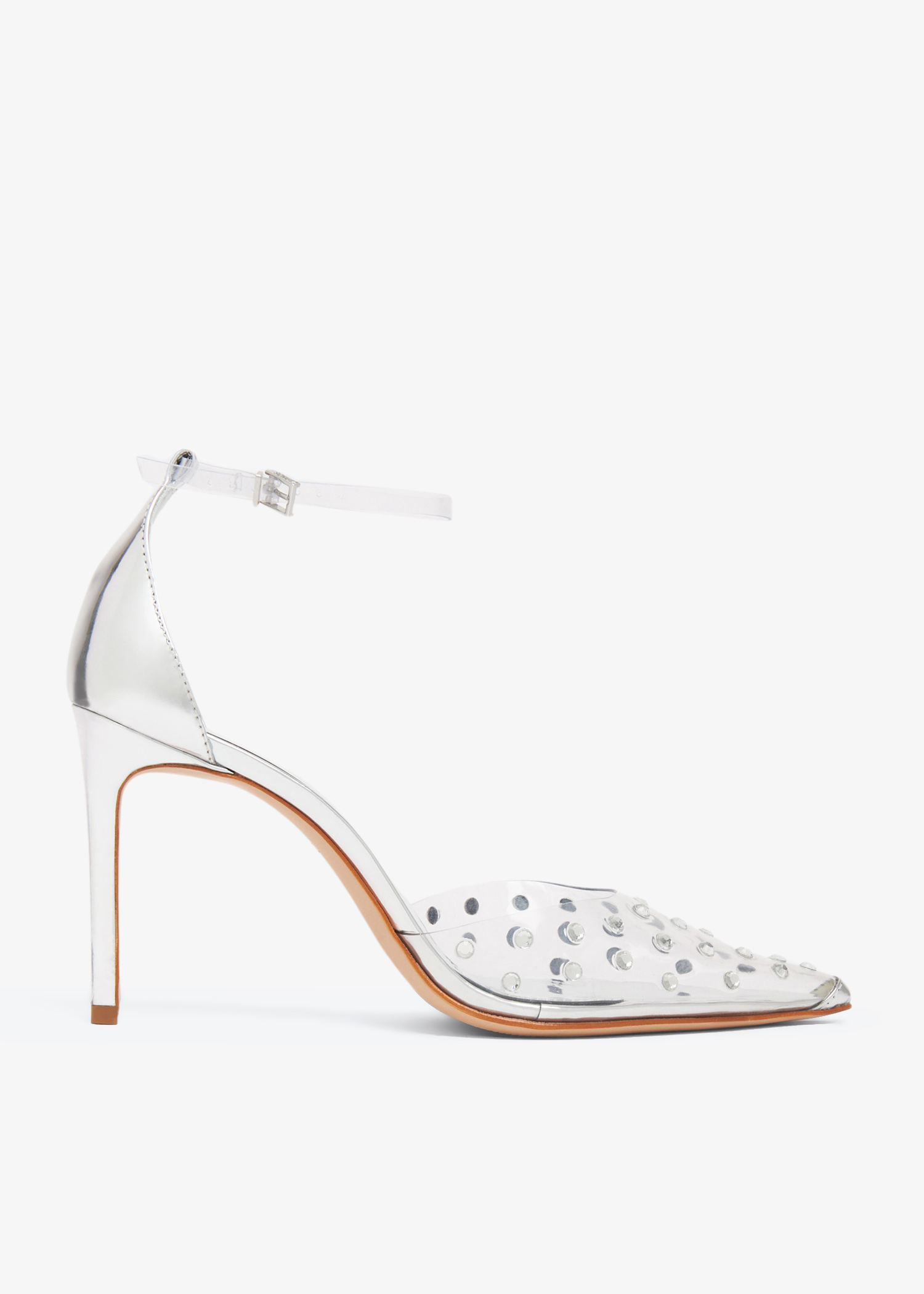 

Crystal clear pumps, Silver