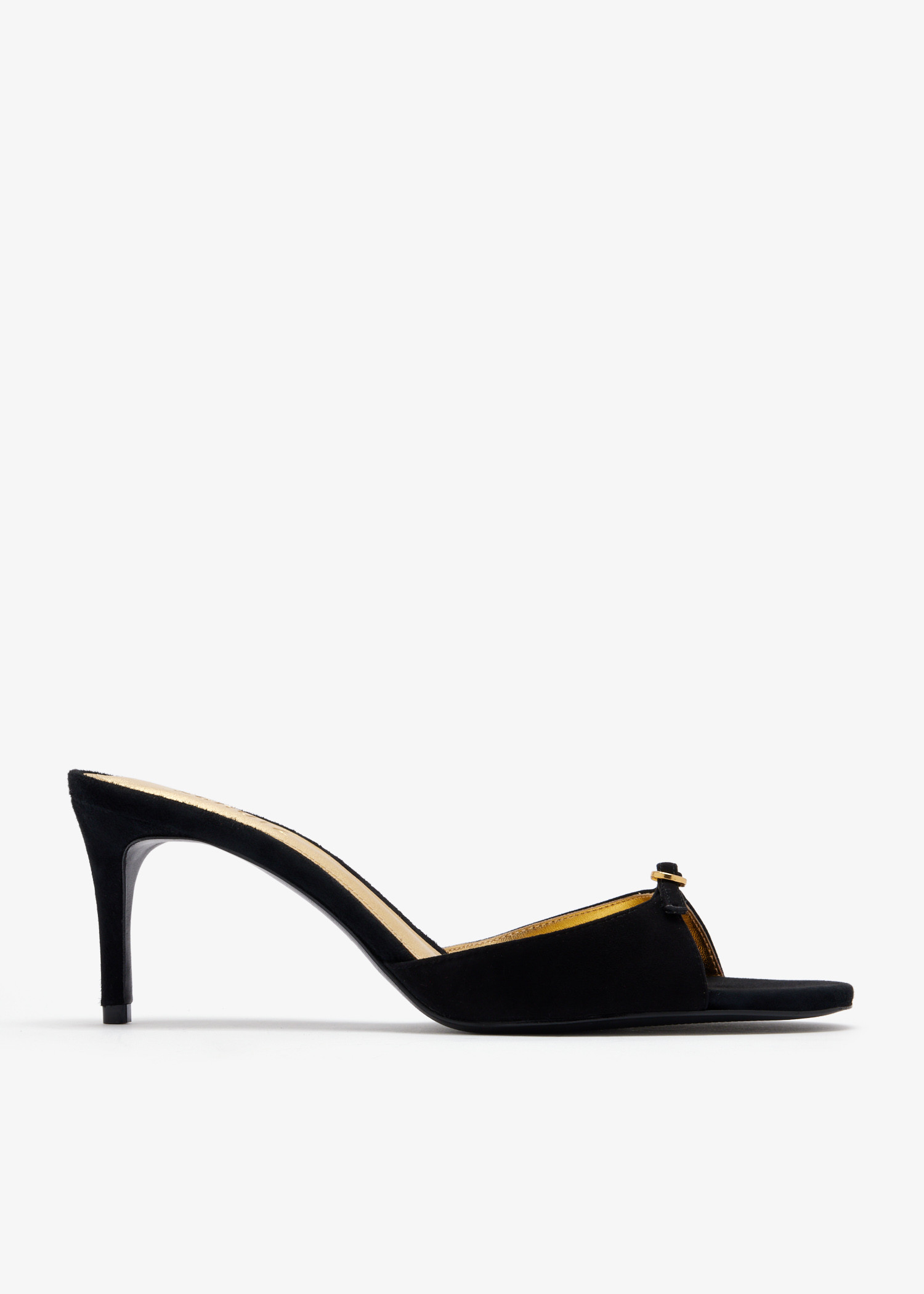 

Buckle suede mules, Black