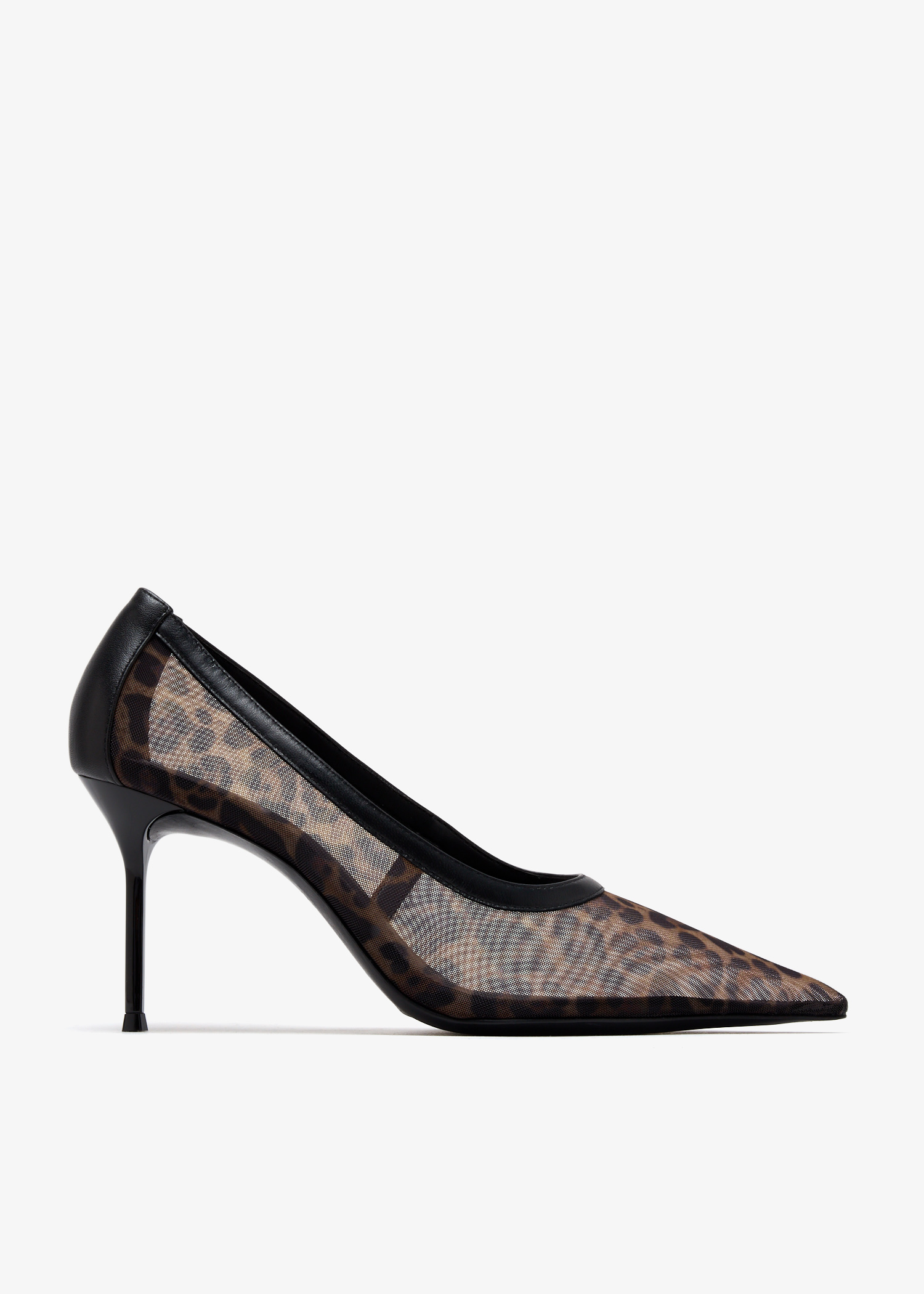 

Mesh animal-print pumps, Animal printed