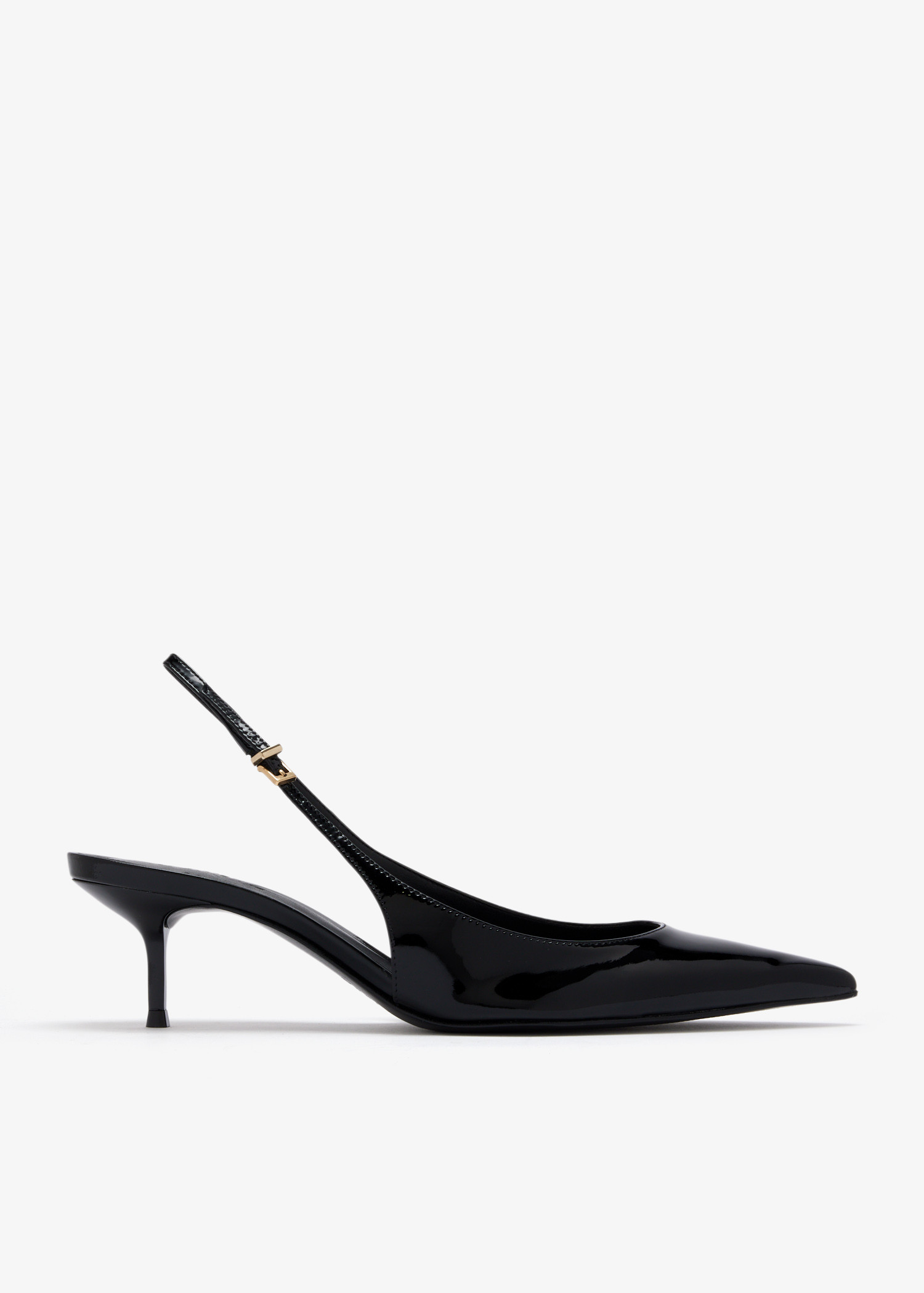 

Leather slingback pumps, Black