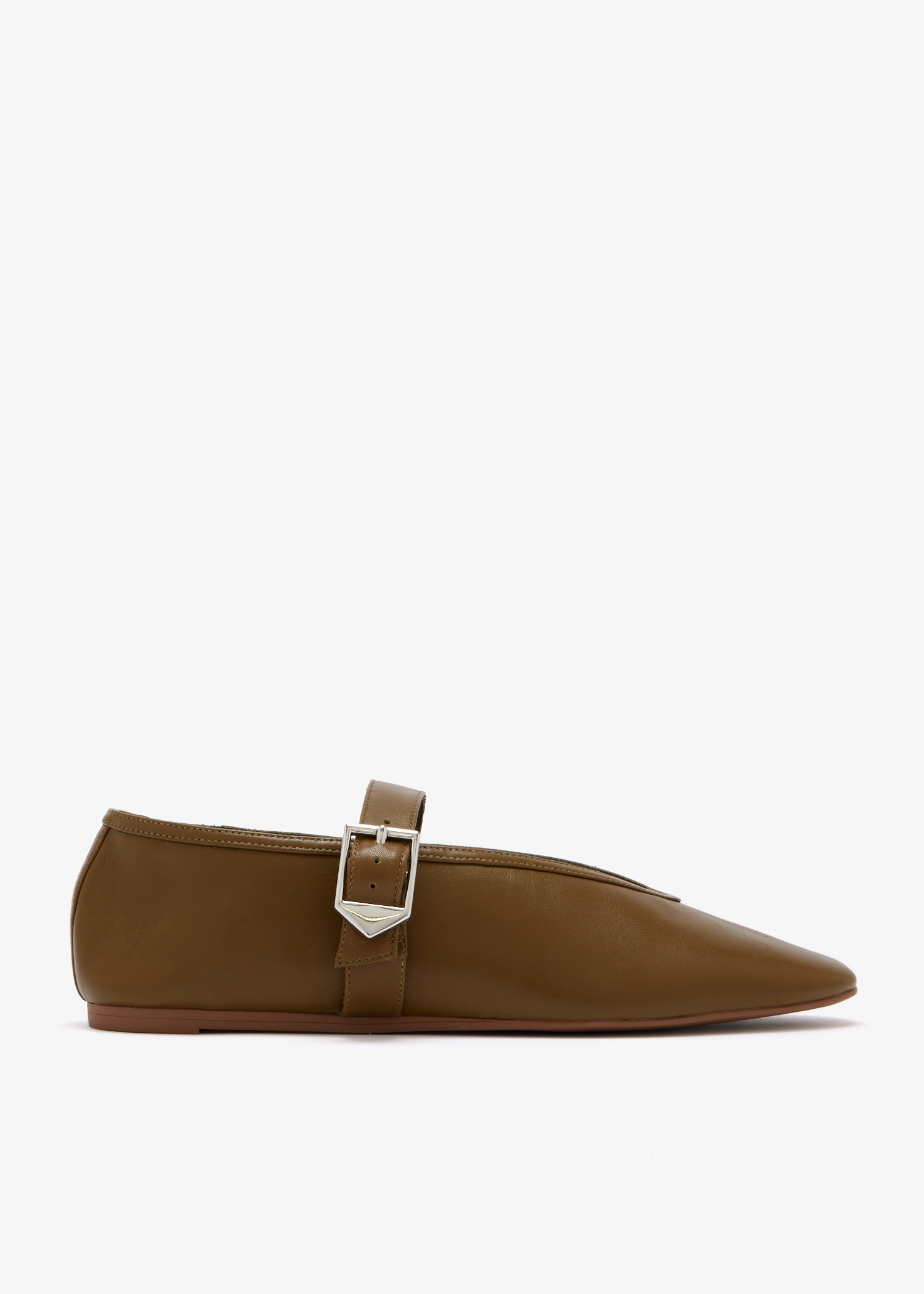 

Leather ballet flats, Brown