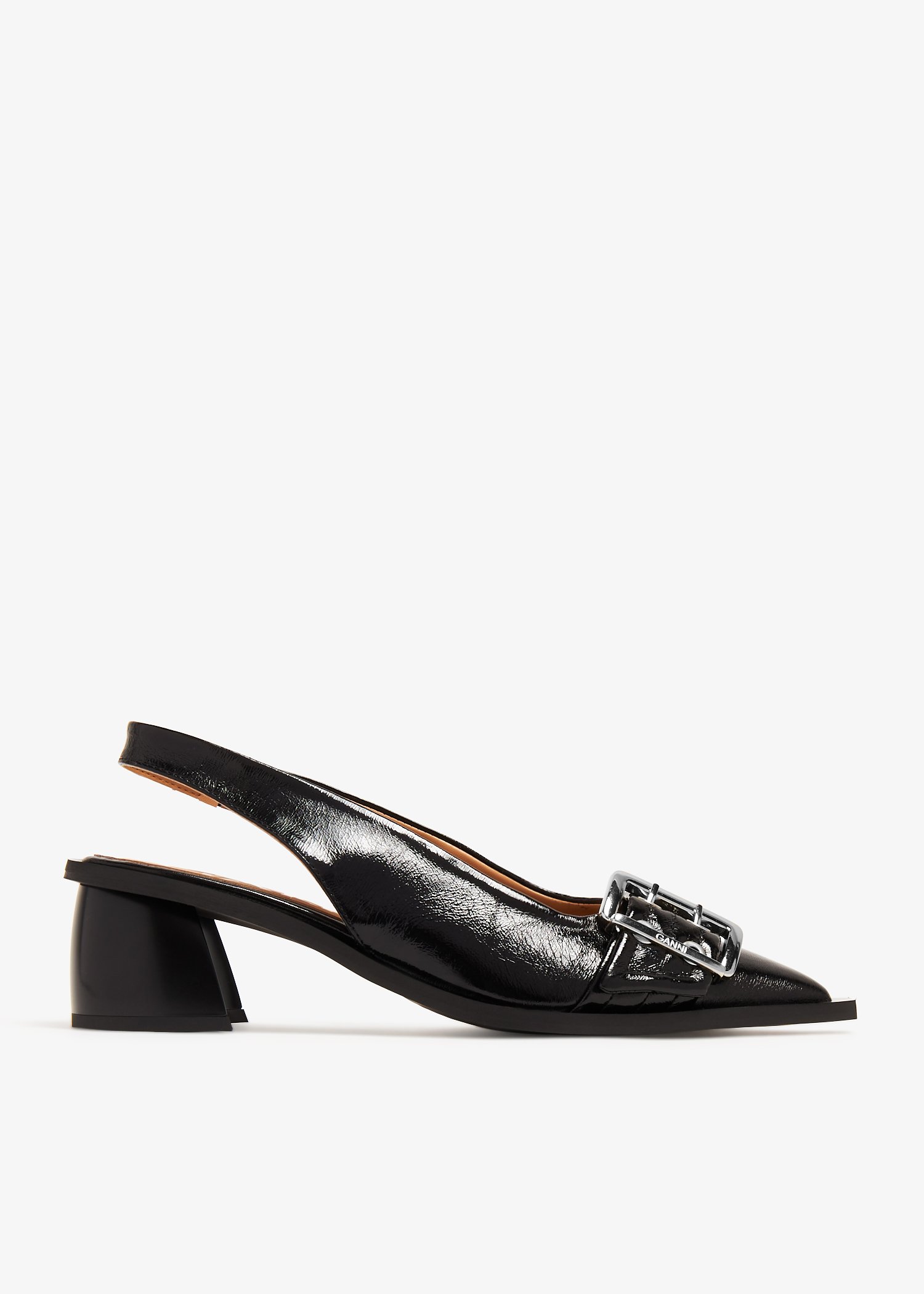 

Buckle slingback pumps, Black