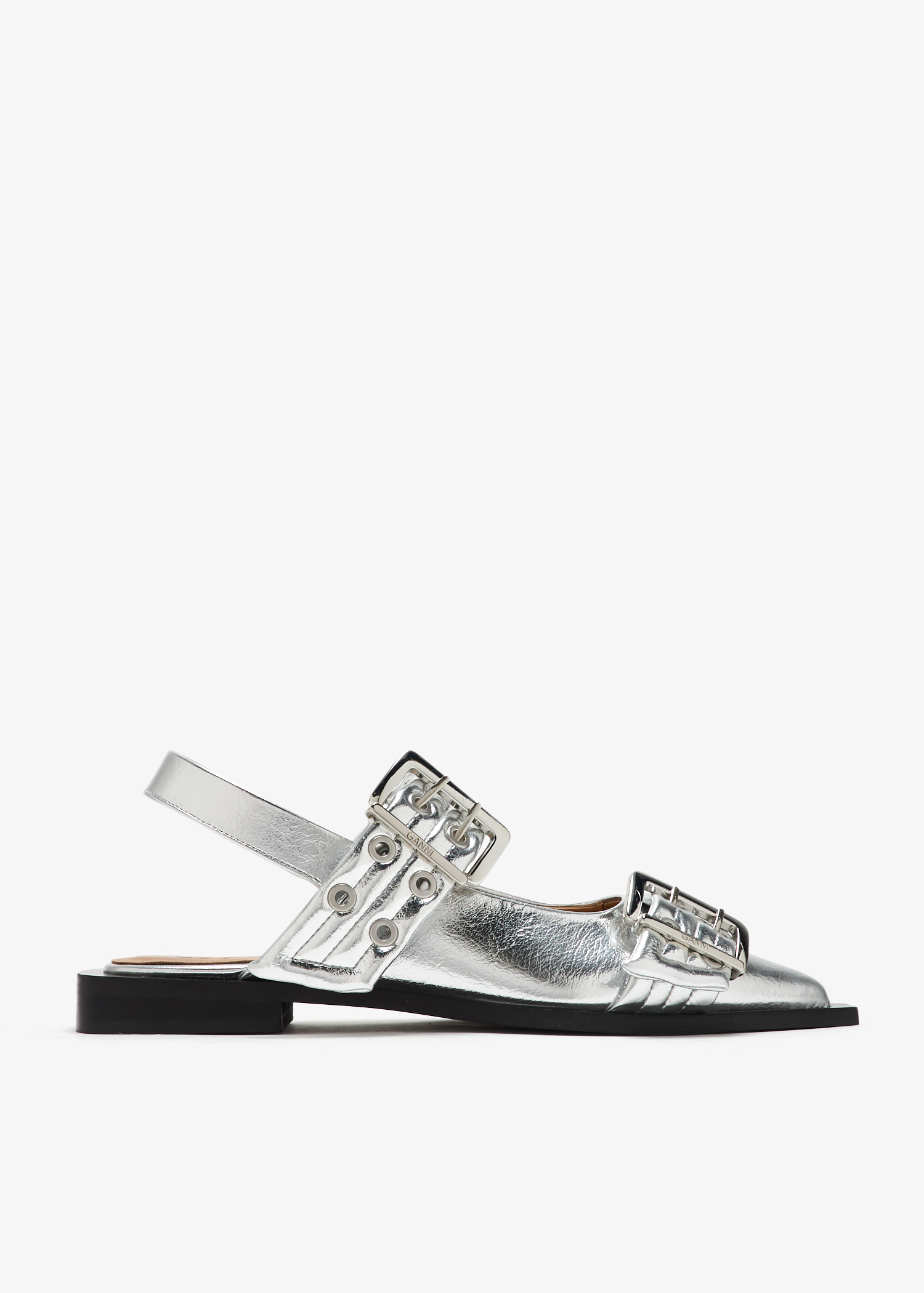 

Feminine Buckle ballerinas, Silver