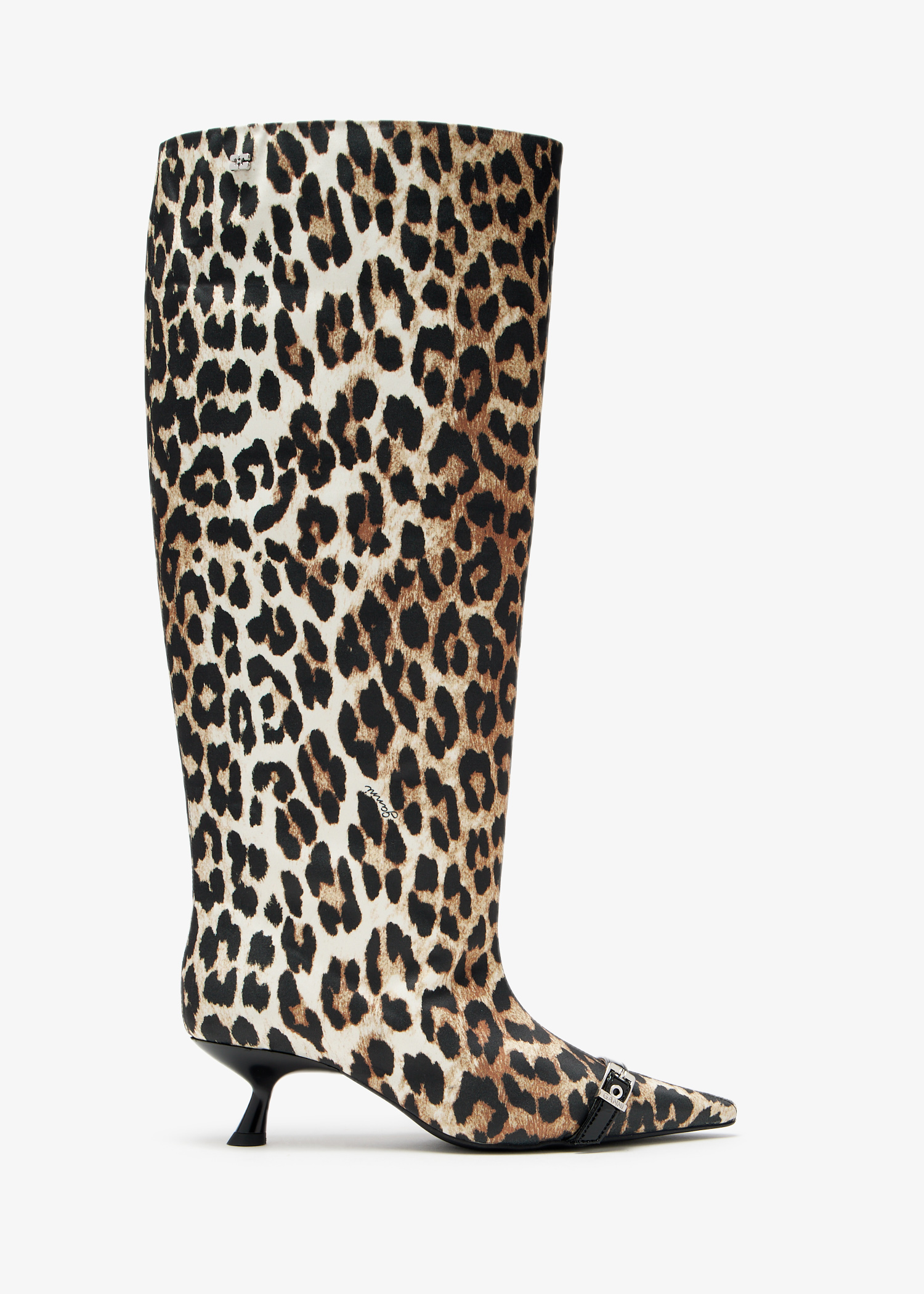 

Leopard Eyelets high-shaft boots, Animal printed