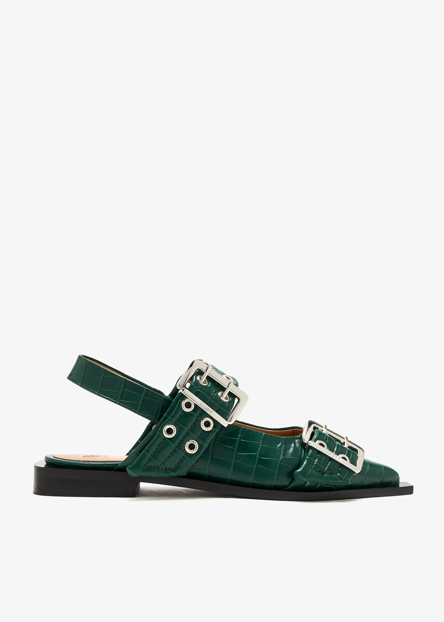 

Feminine Buckle ballerinas, Green