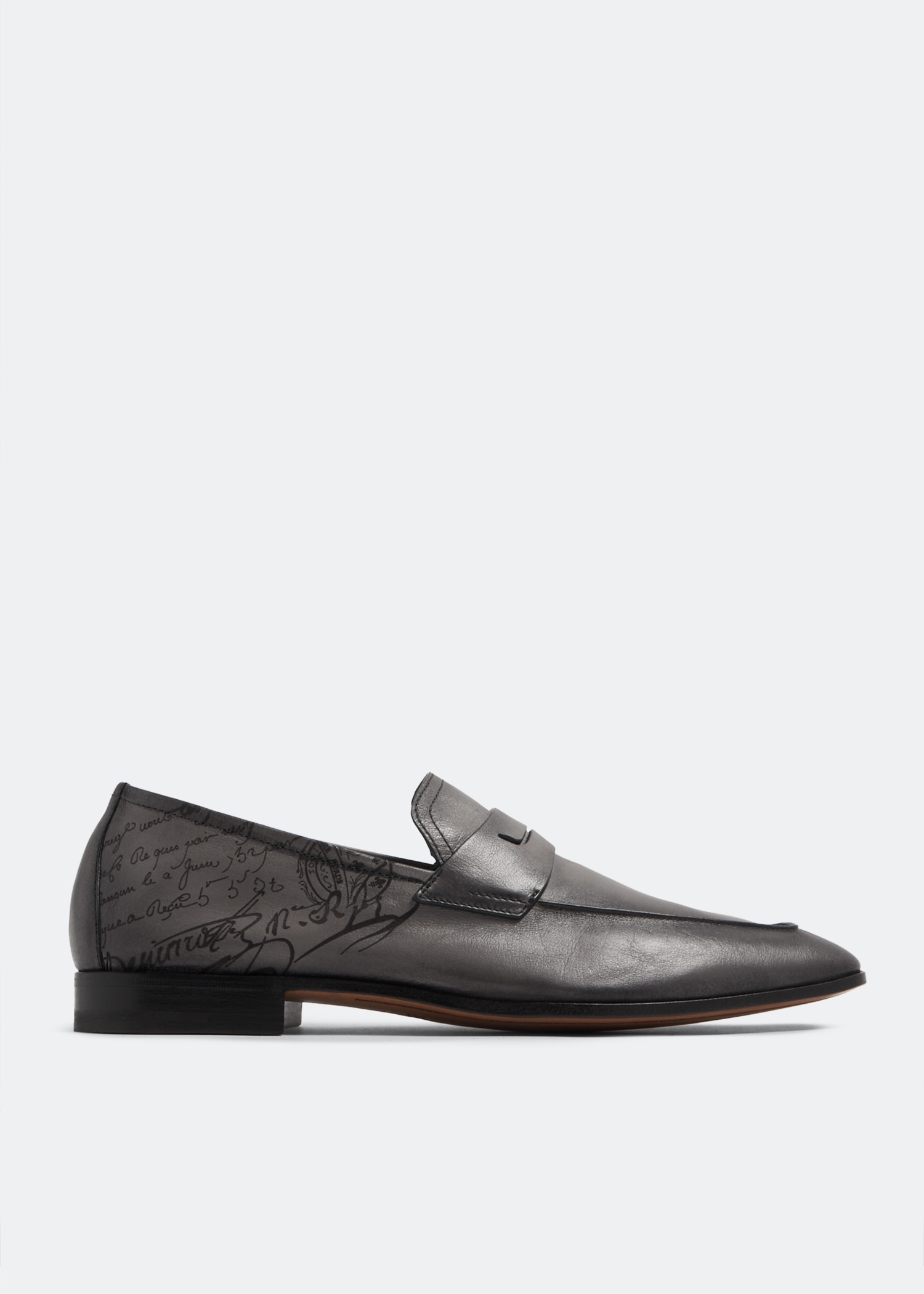 

Lorenzo Kangaroo leather loafers, Grey