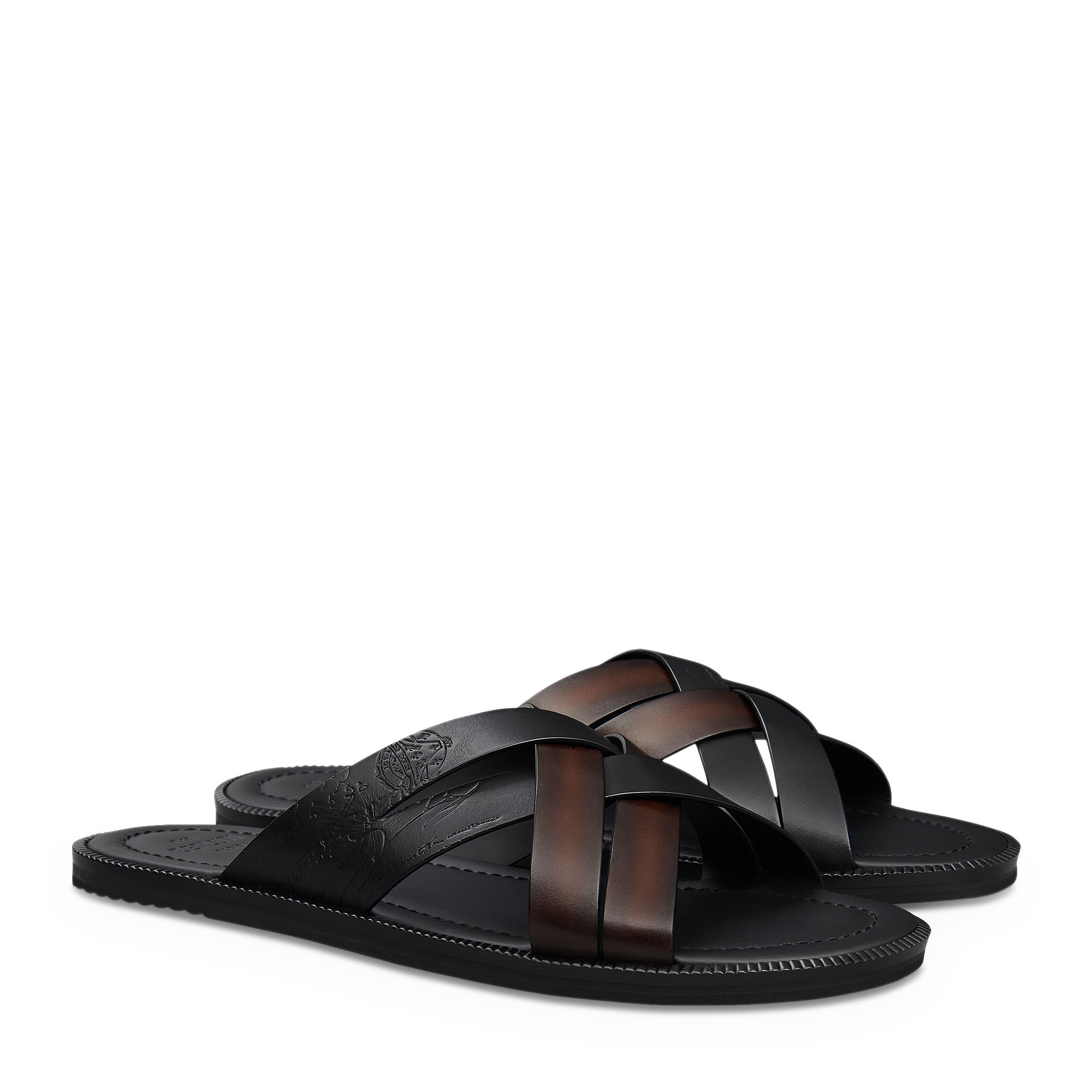 

Sifnos Scritto leather sandals, Brown