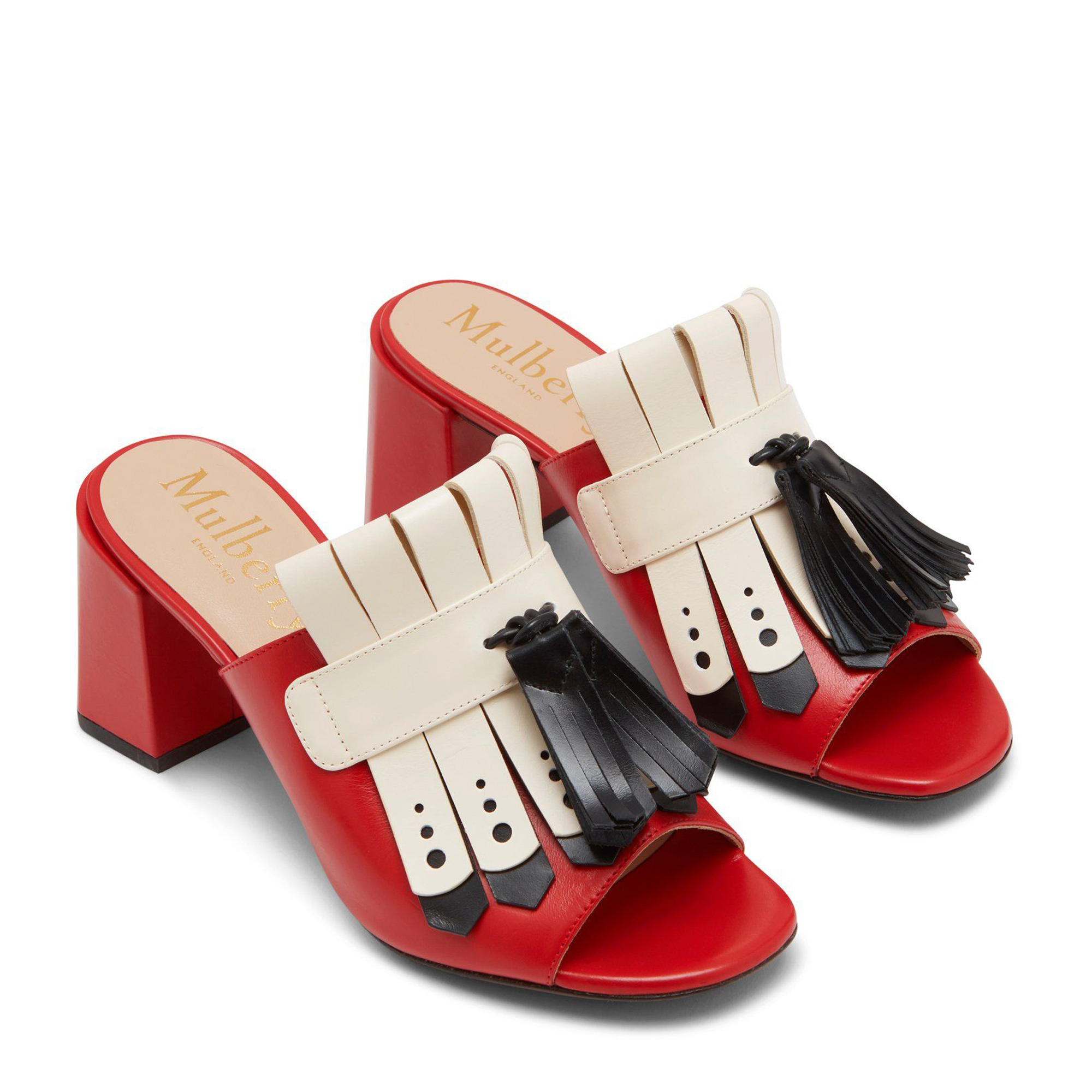 

Millie Fringe mules, Multi-coloured