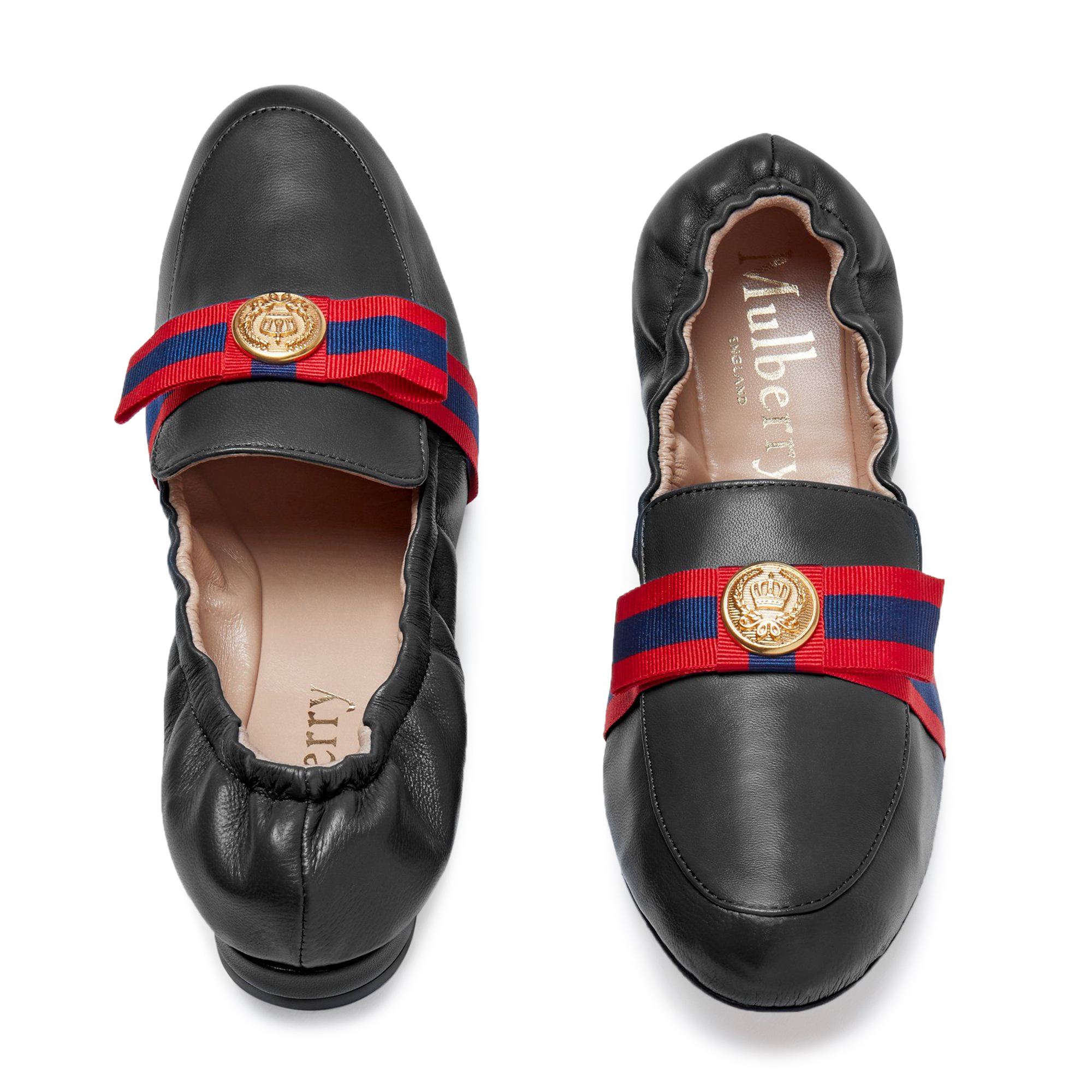 

Jazz ribbon bow slippers, Black