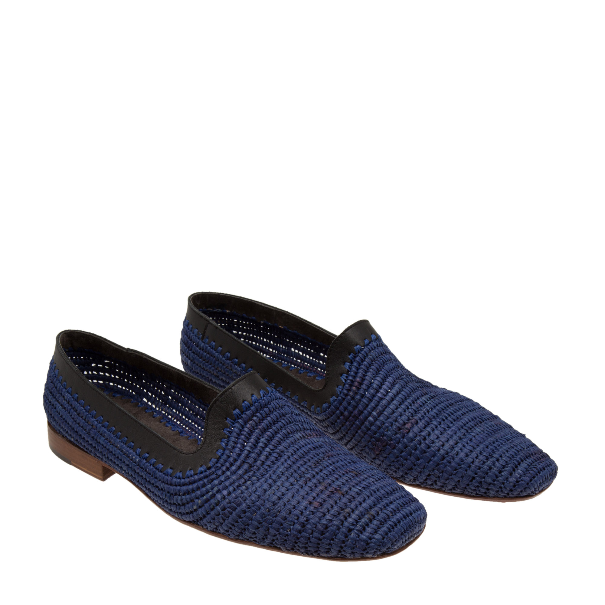 

Sam raffia loafers, Blue