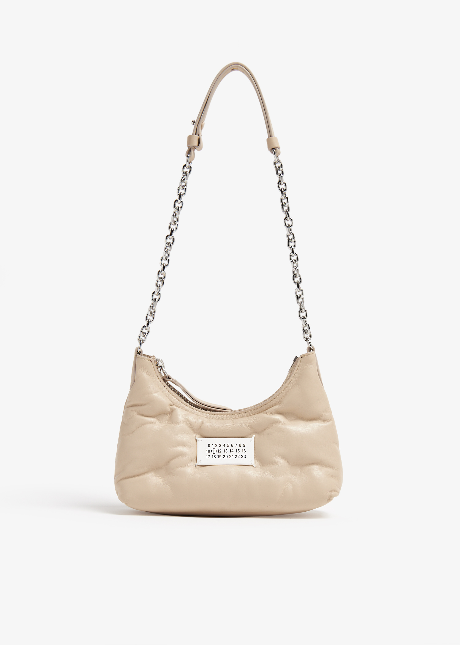 

Glam Slam micro hobo bag, Beige