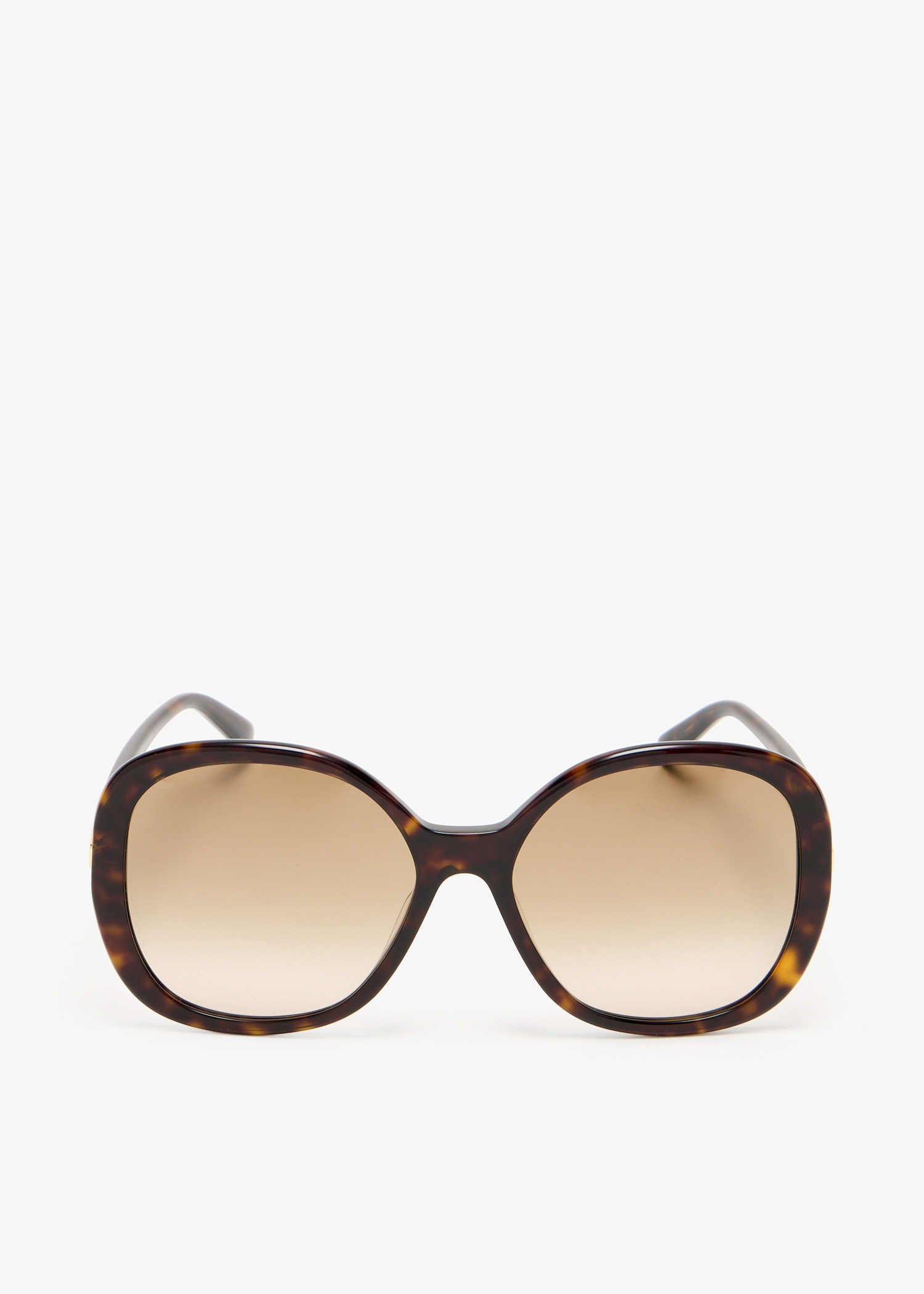 

Round frame sunglasses, Brown