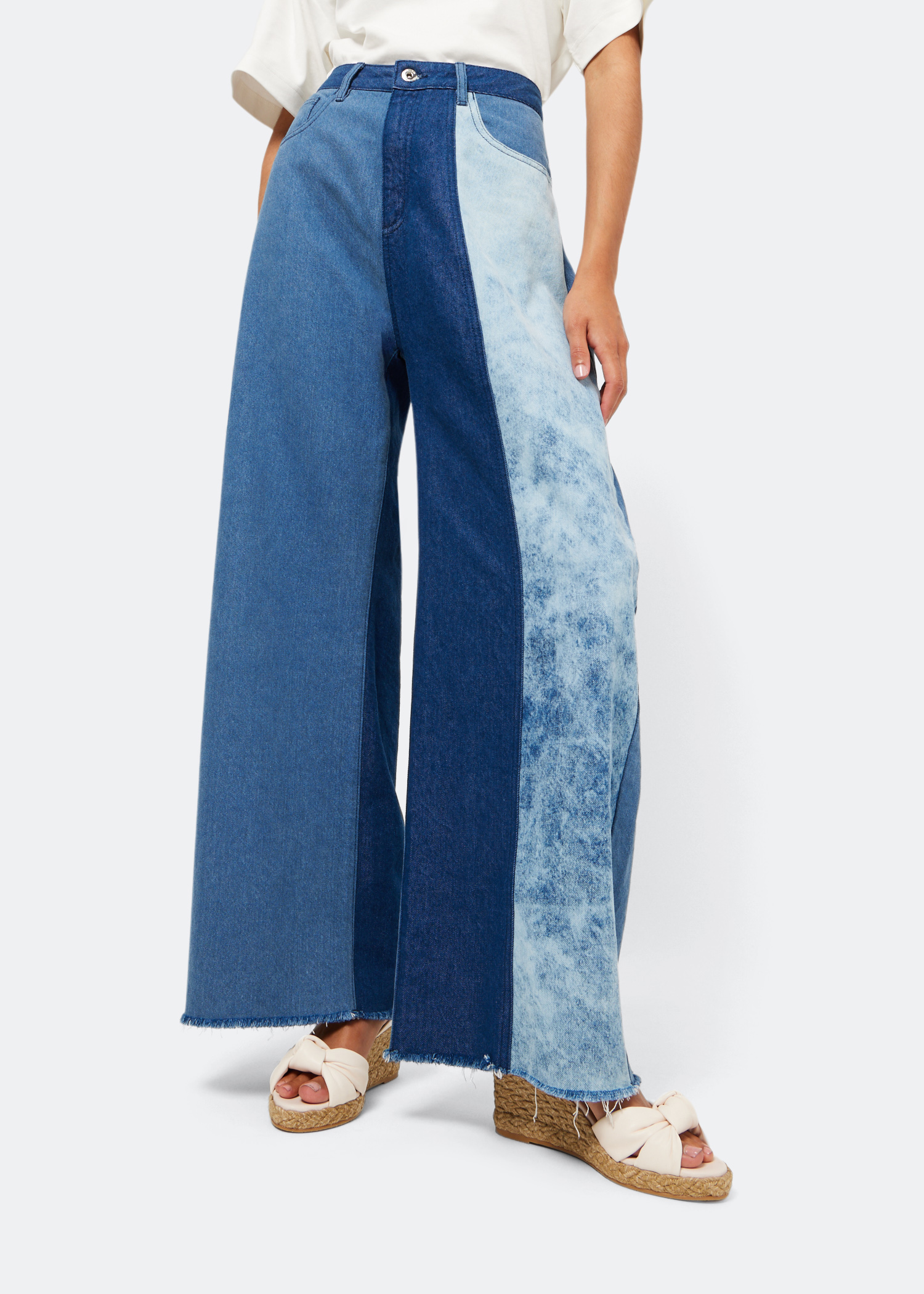 

Playa knot espadrille wedge sandals, White