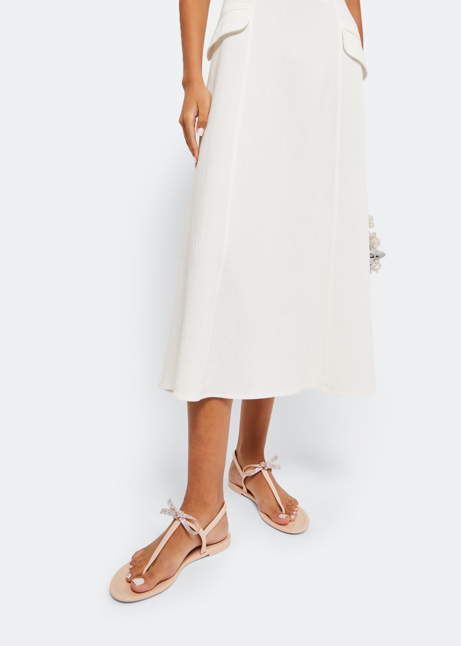 

SW Bow jelly sandals, Beige