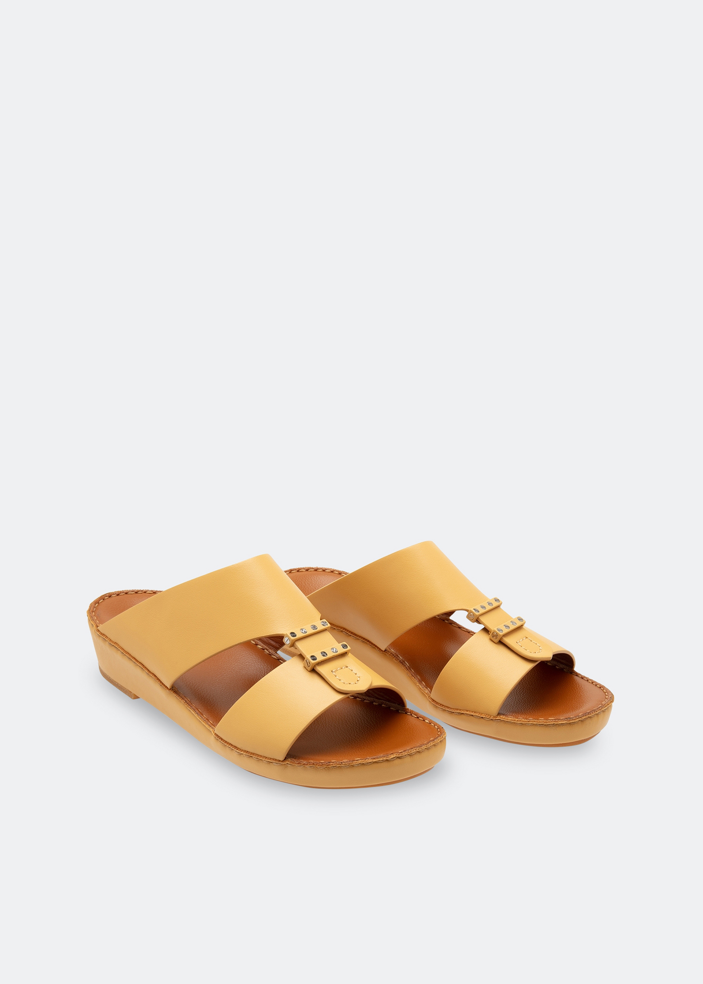 

Leather sandals, Yellow