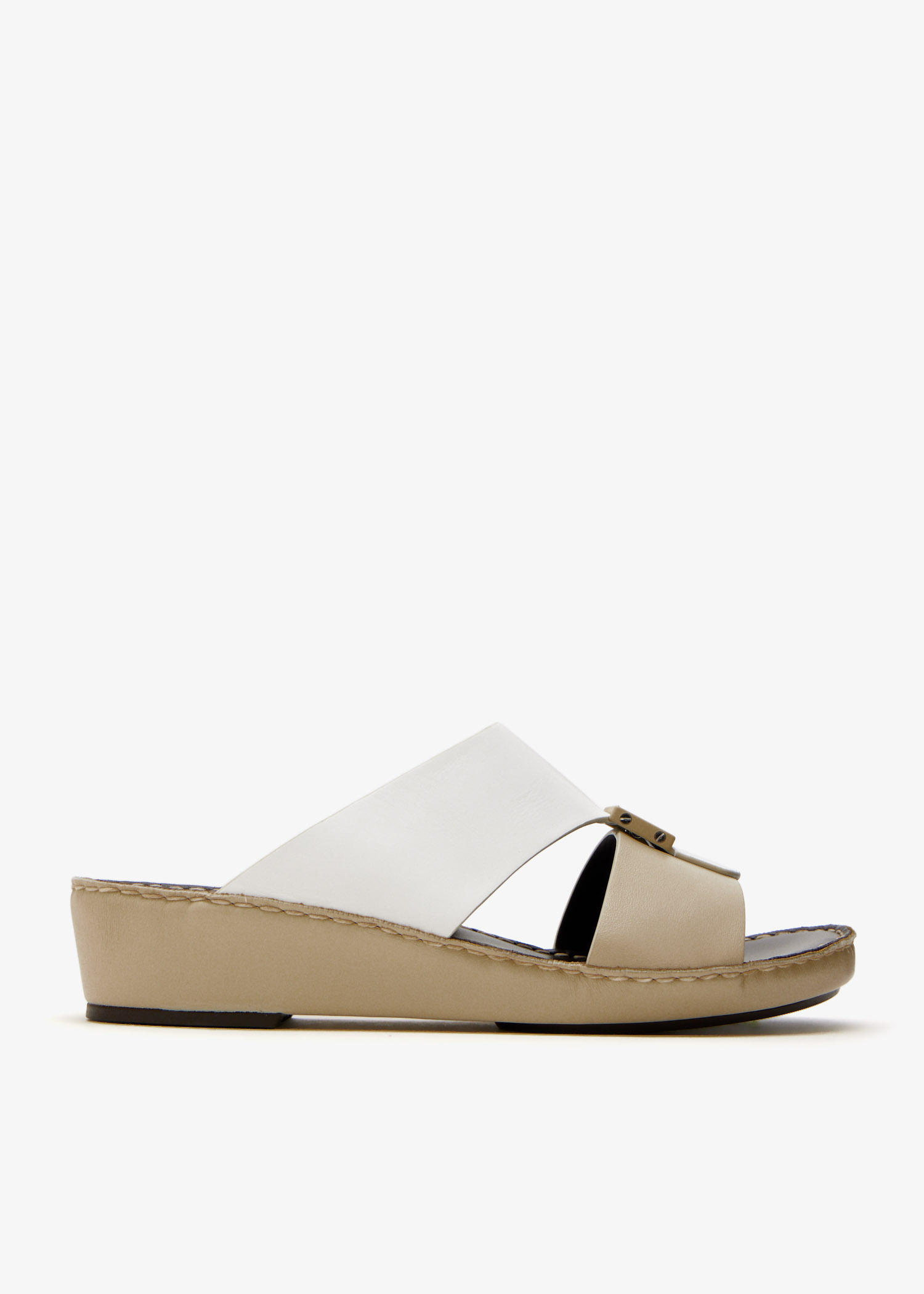 

Quadratura Cattura Edredon sandals, Cream