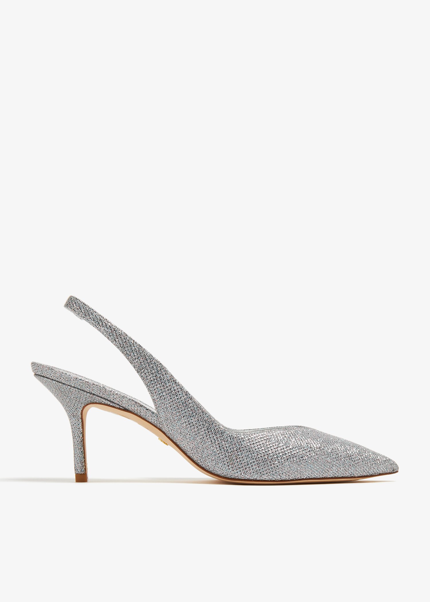 

Eva 75 slingback pumps, Metallic