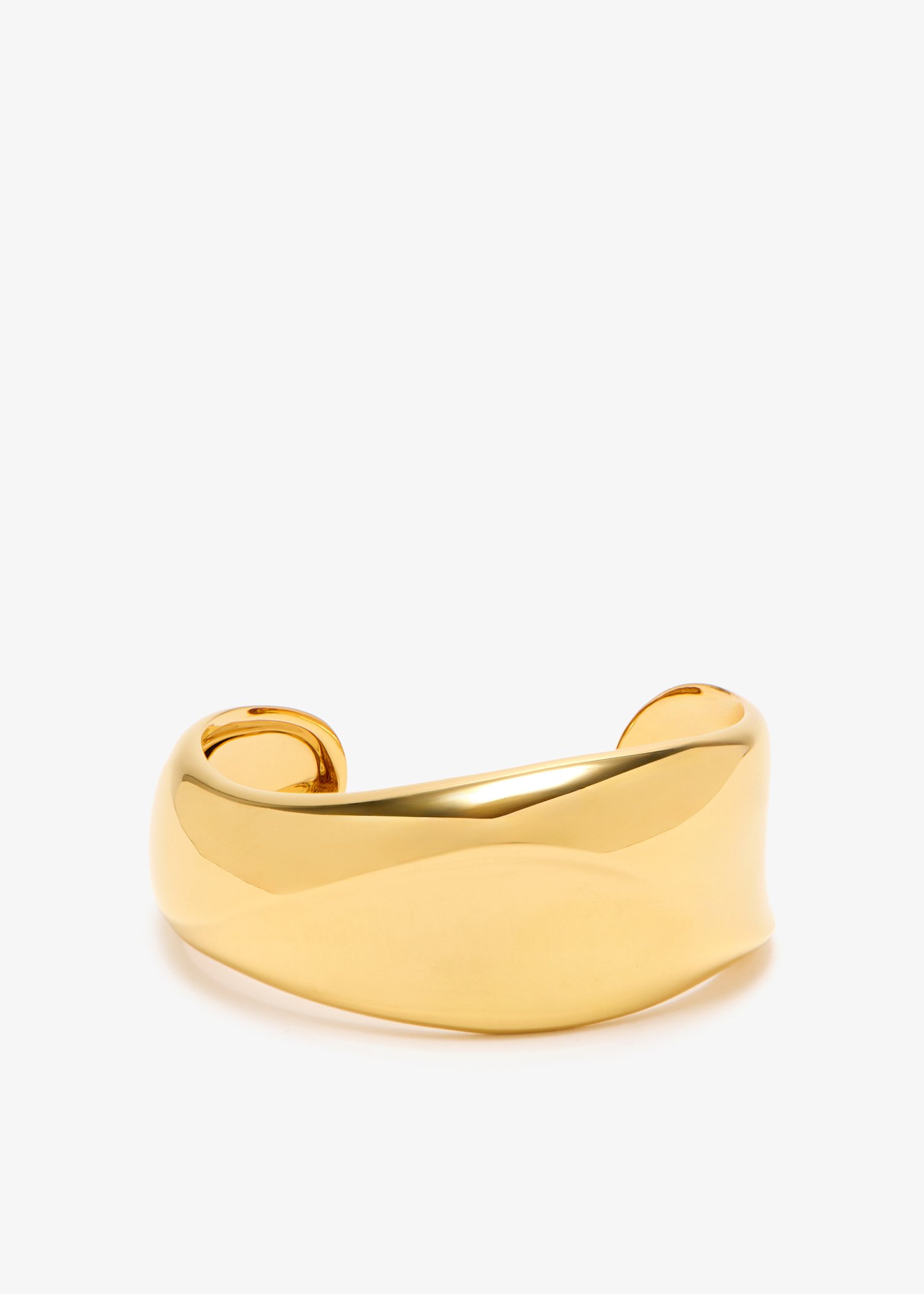 

Sculptural Ridge Molten cuff bracelet, Gold