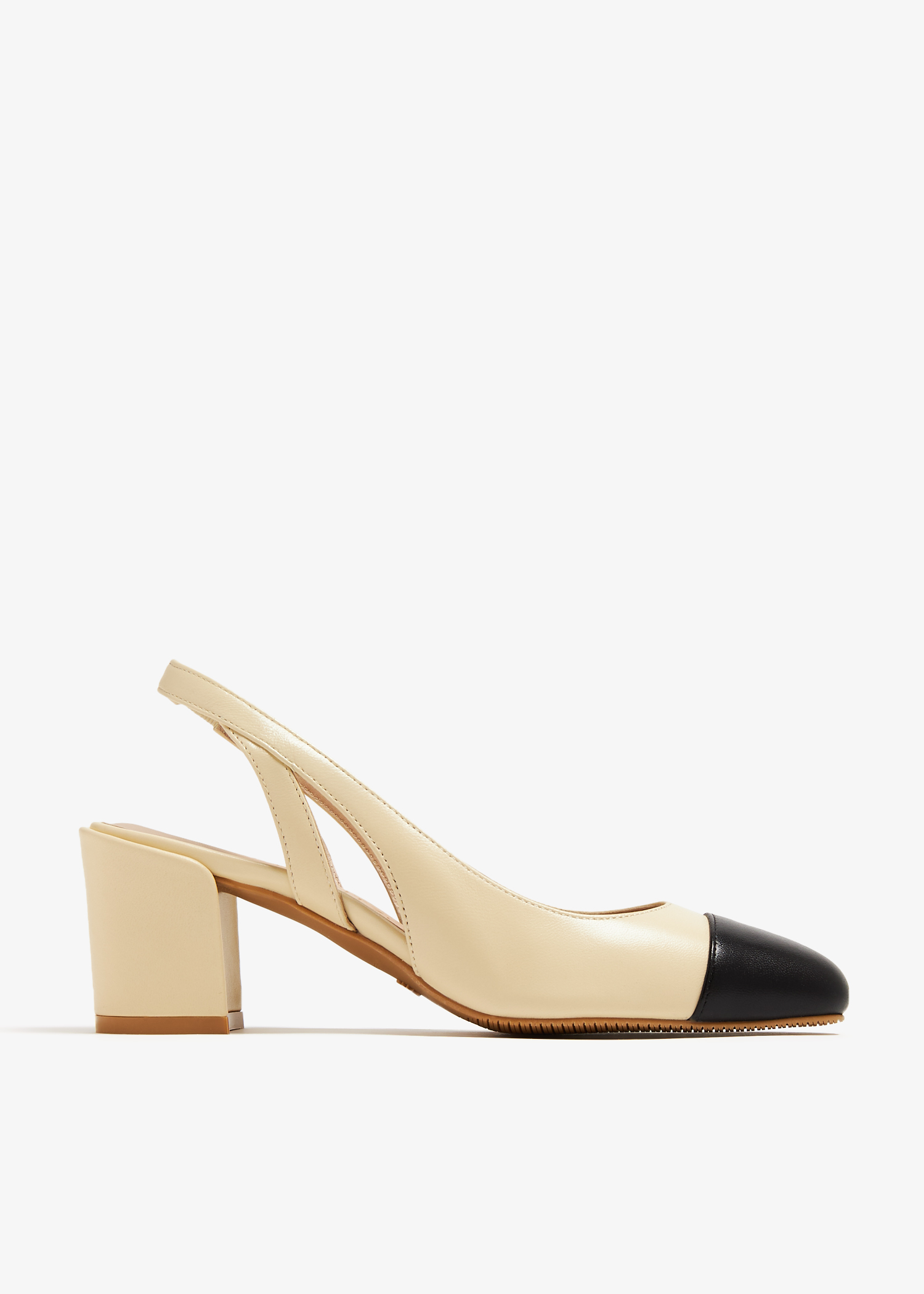 

Sleek 50 slingback pumps, Beige