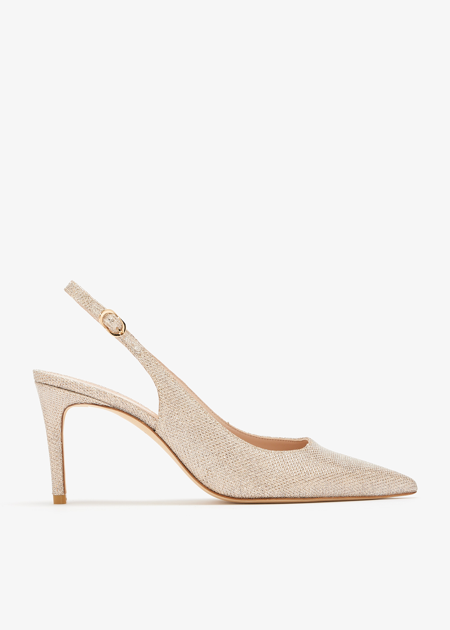 

Stuart Power 75 slingback pumps, Gold