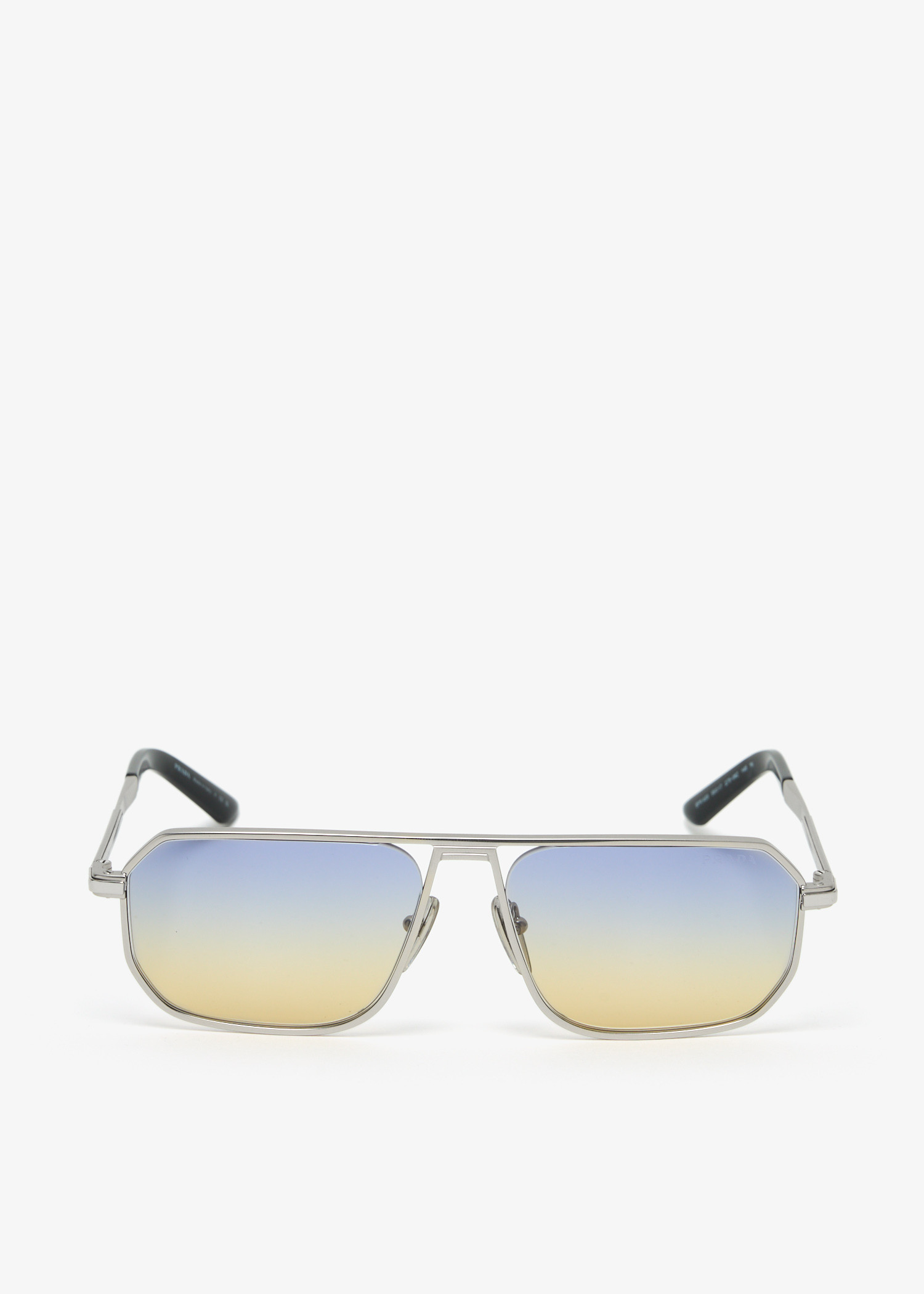 

Iconic metal plaque sunglasses, Silver