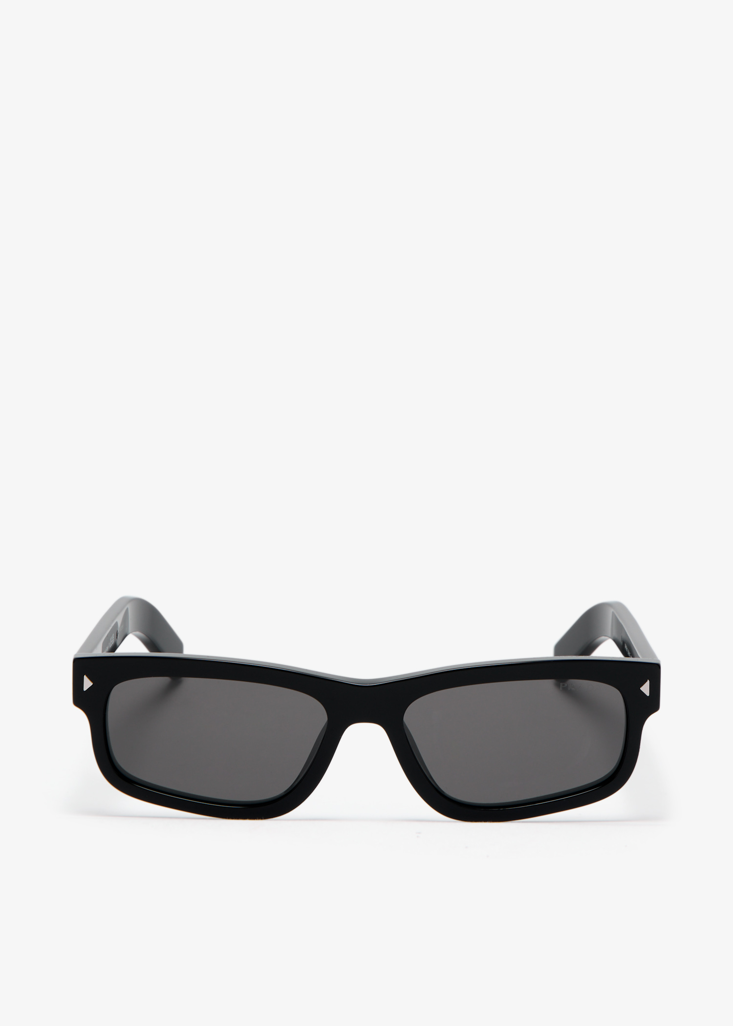 

Iconic metal plaque sunglasses, Black