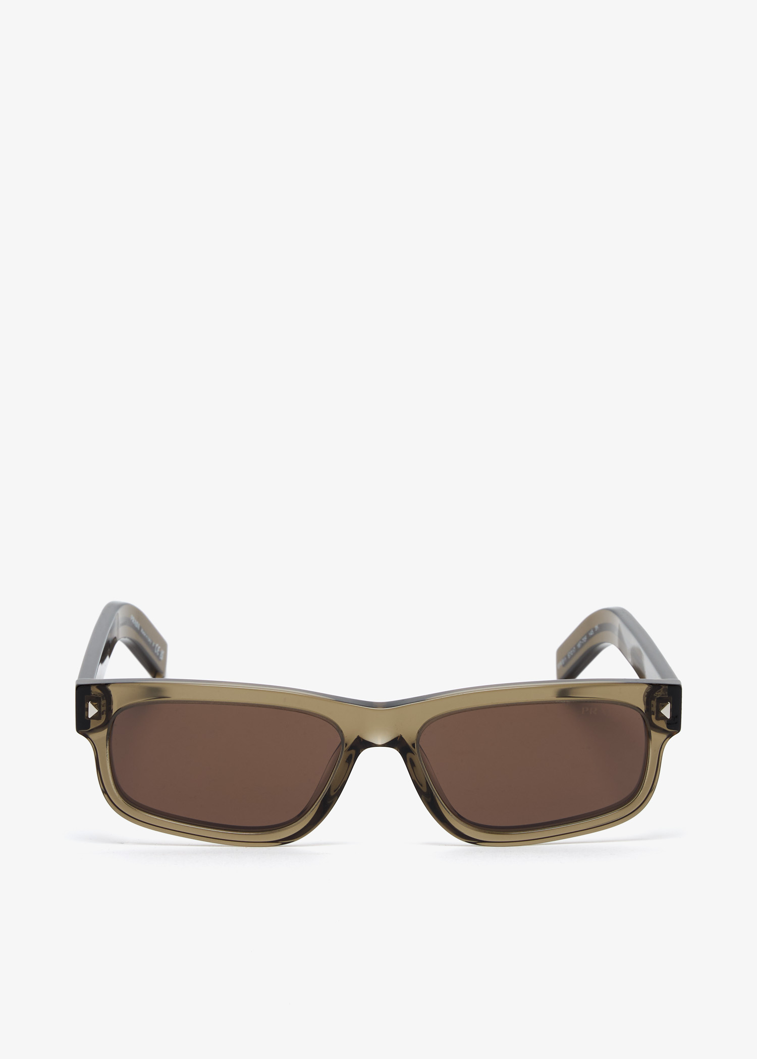 

Iconic metal plaque sunglasses, Brown