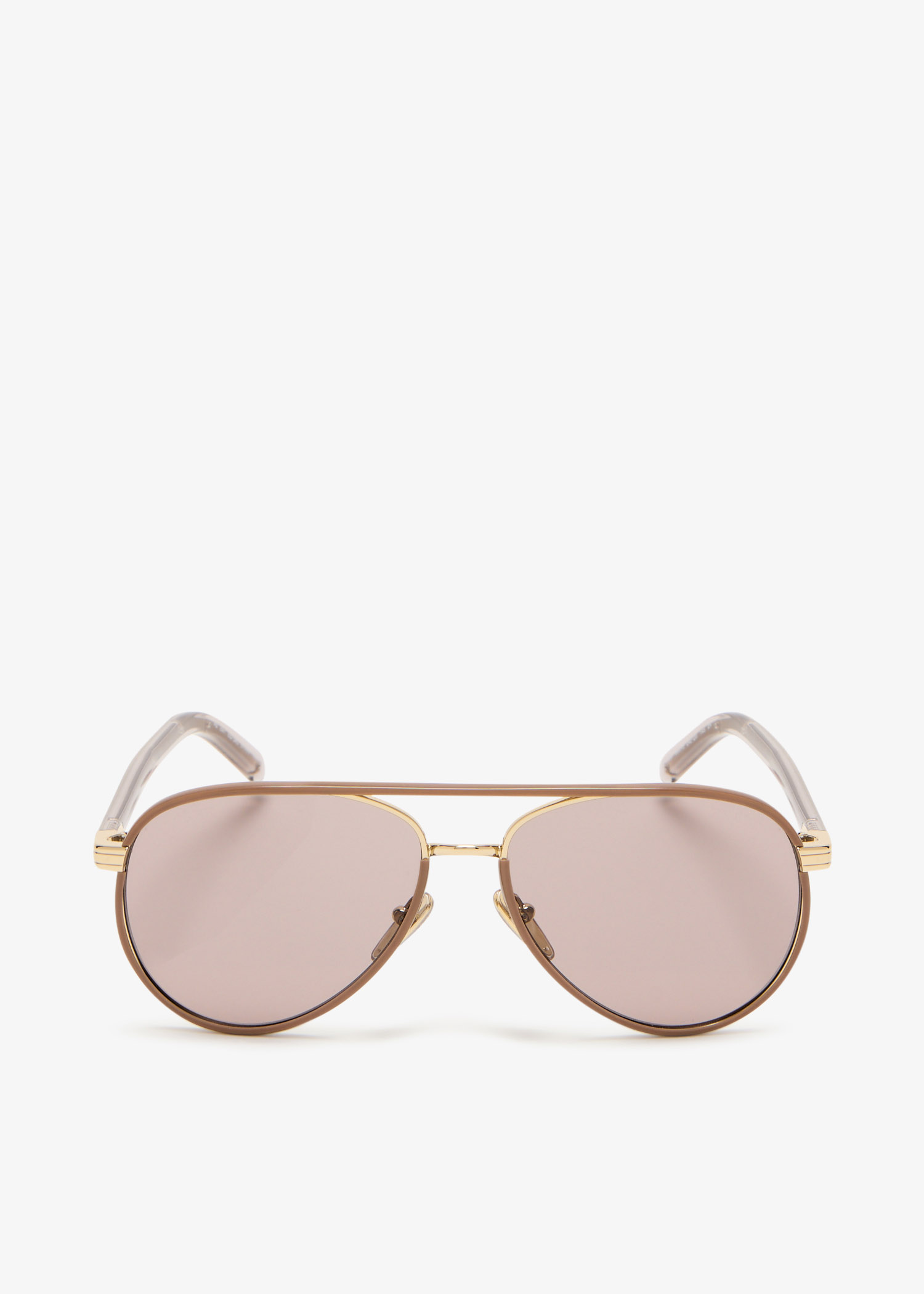 

Iconic metal plaque sunglasses, Gold