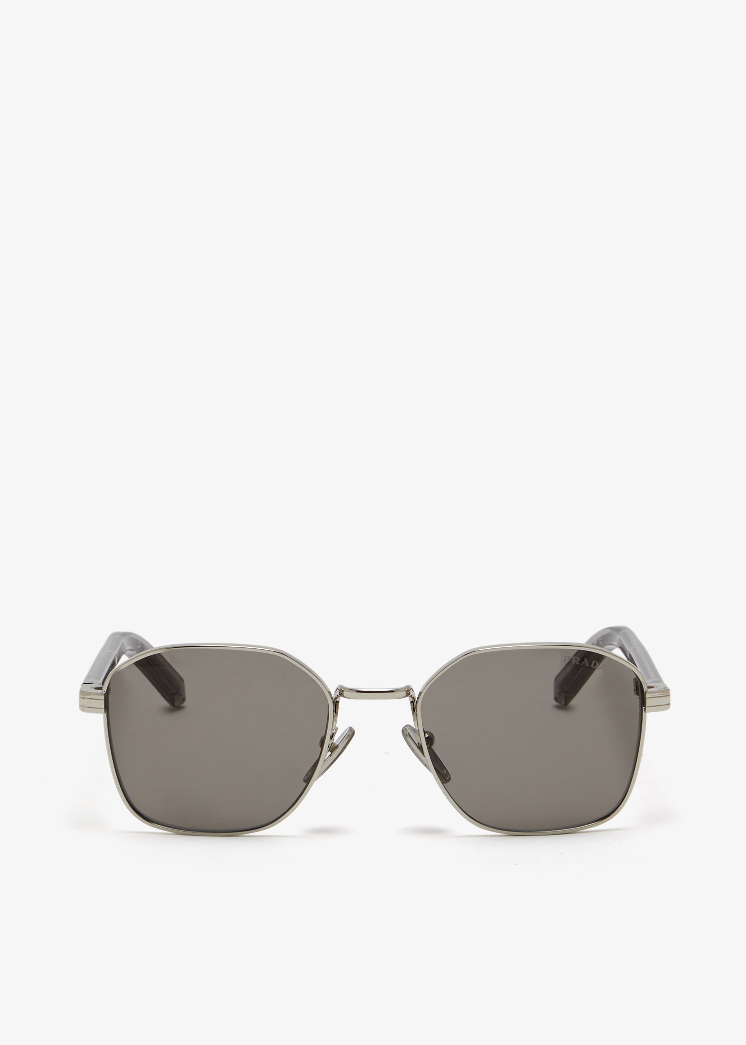 

Iconic metal plaque sunglasses, Silver