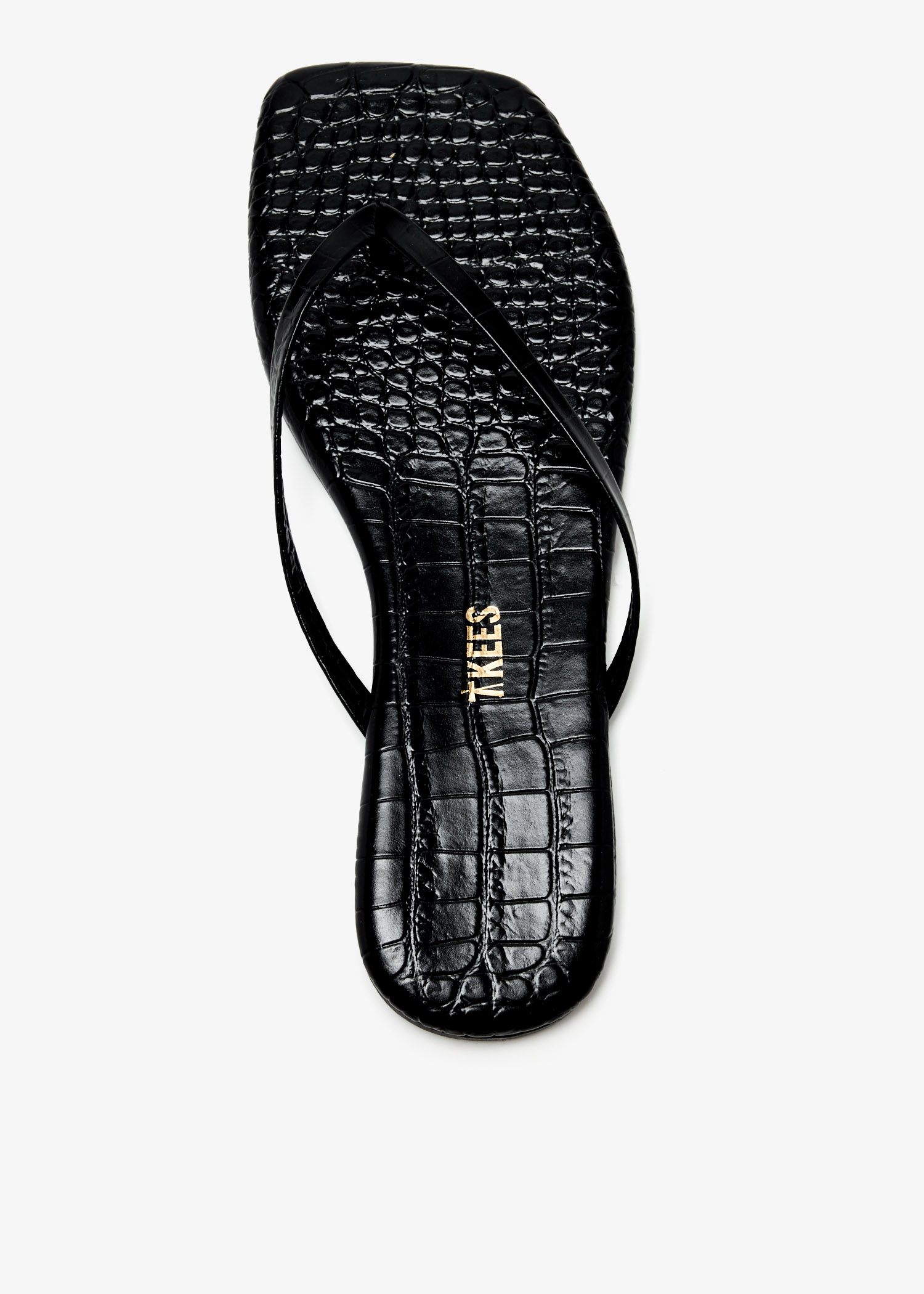 

Lily Croc Sable flip flops, Black