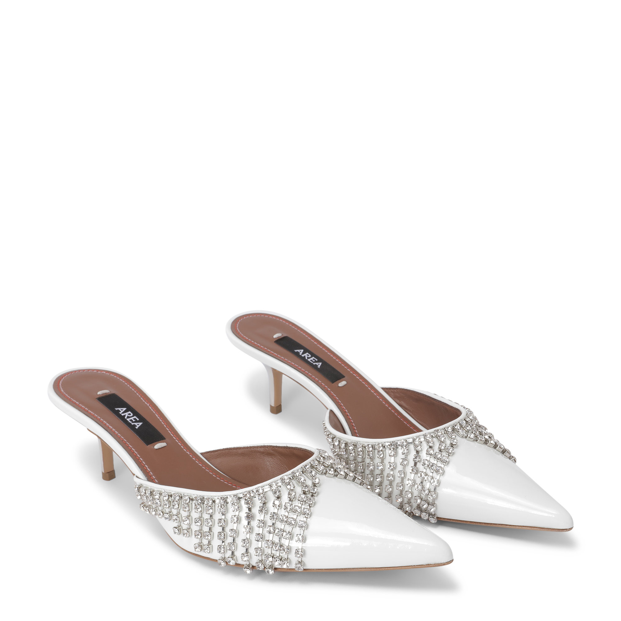 

Chandelier mules, White