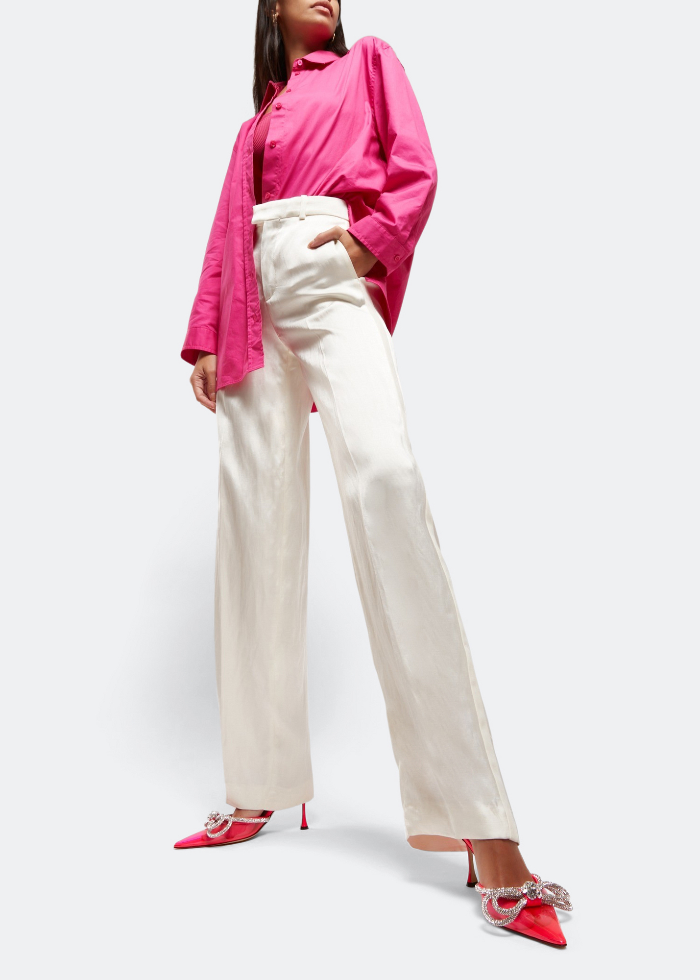 

Double Bow mules, Pink