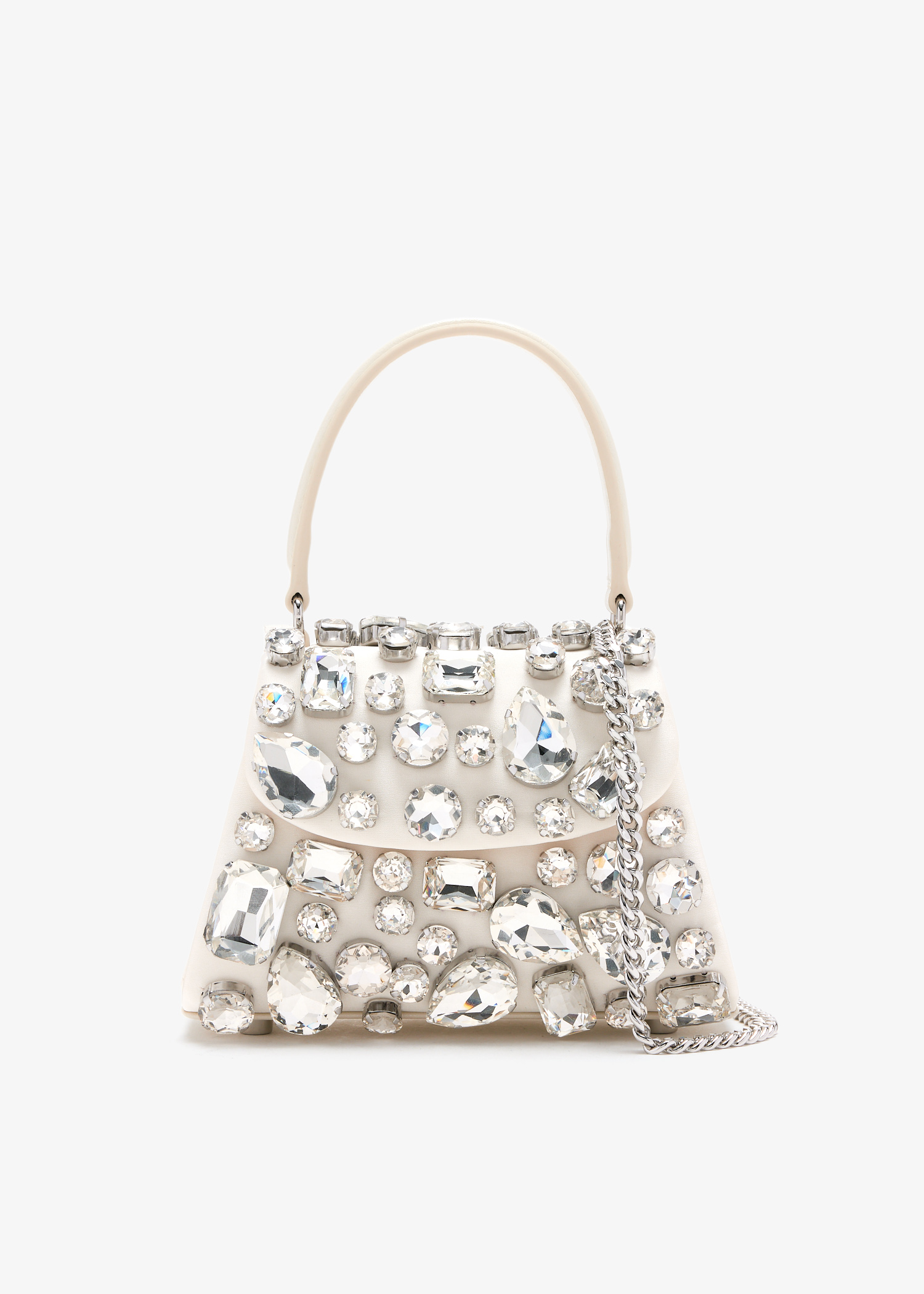 

Crystal-embellished mini bag, White
