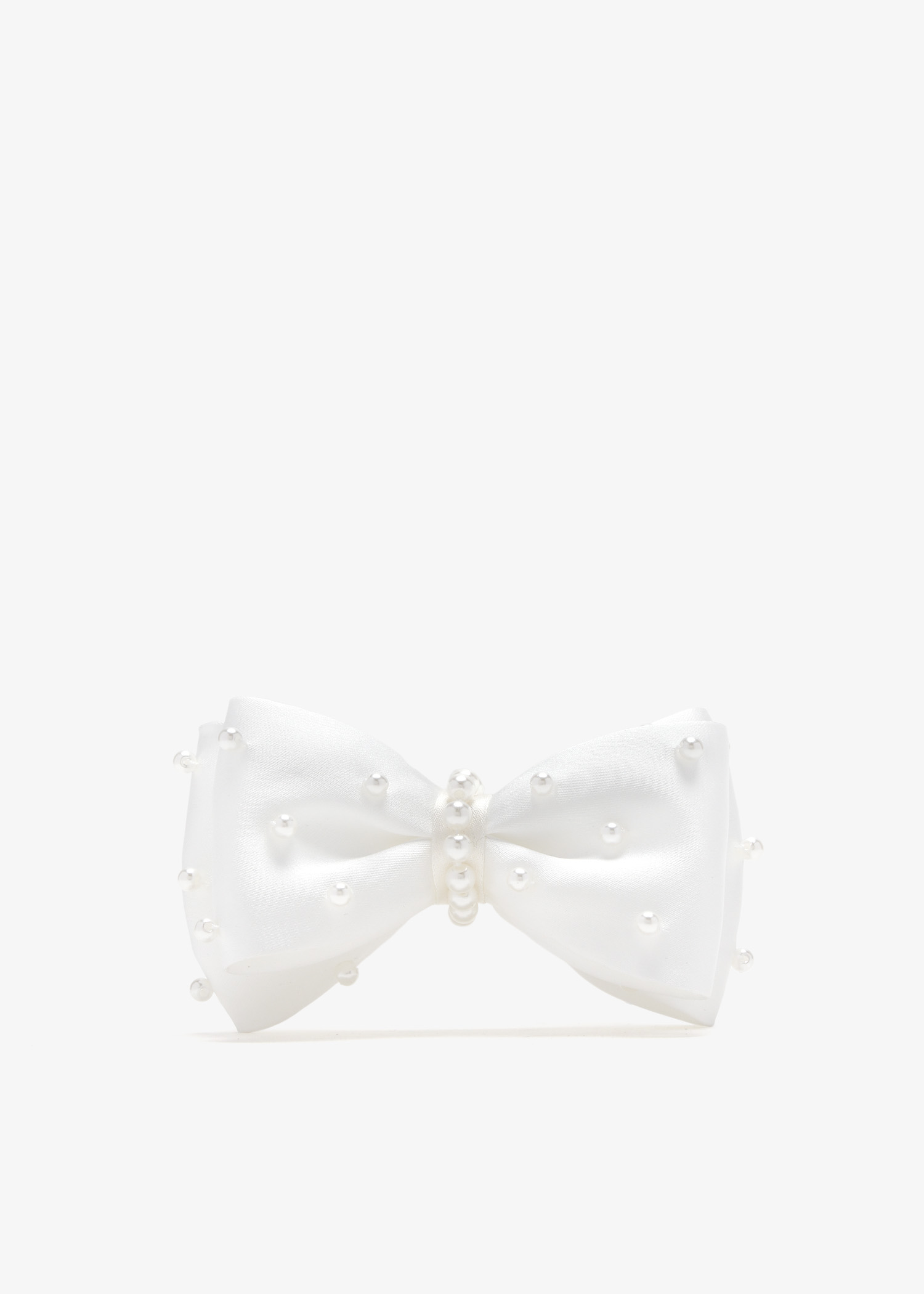 

Pearl Bow hairclip, White