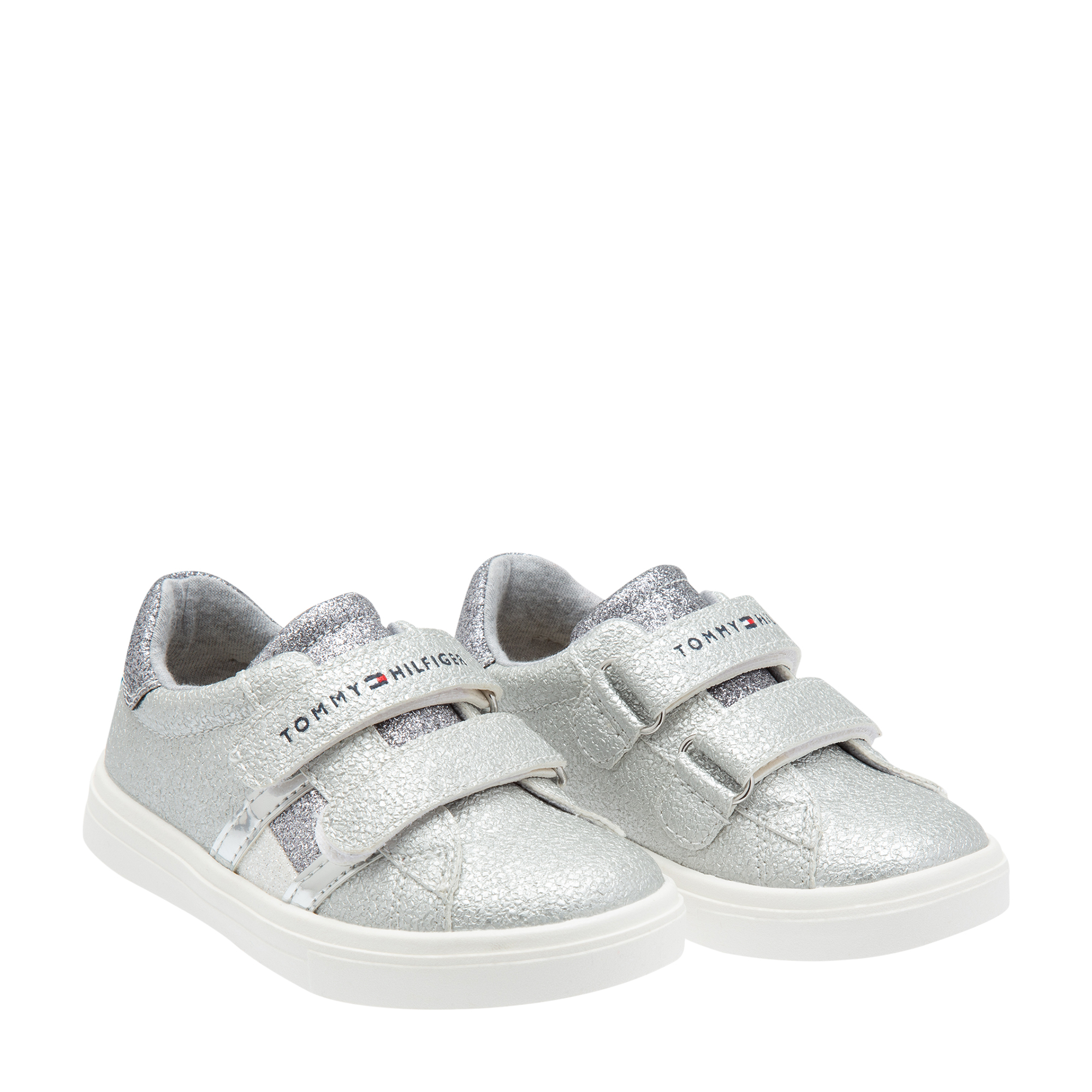 

Glittery velcro sneakers, Silver