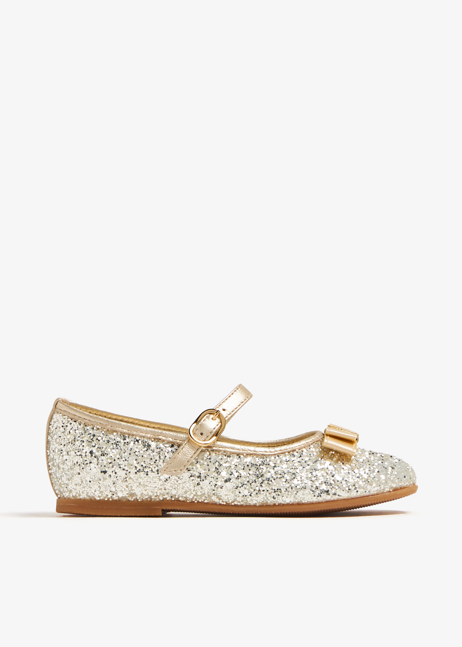 

Bow ballerinas, Gold