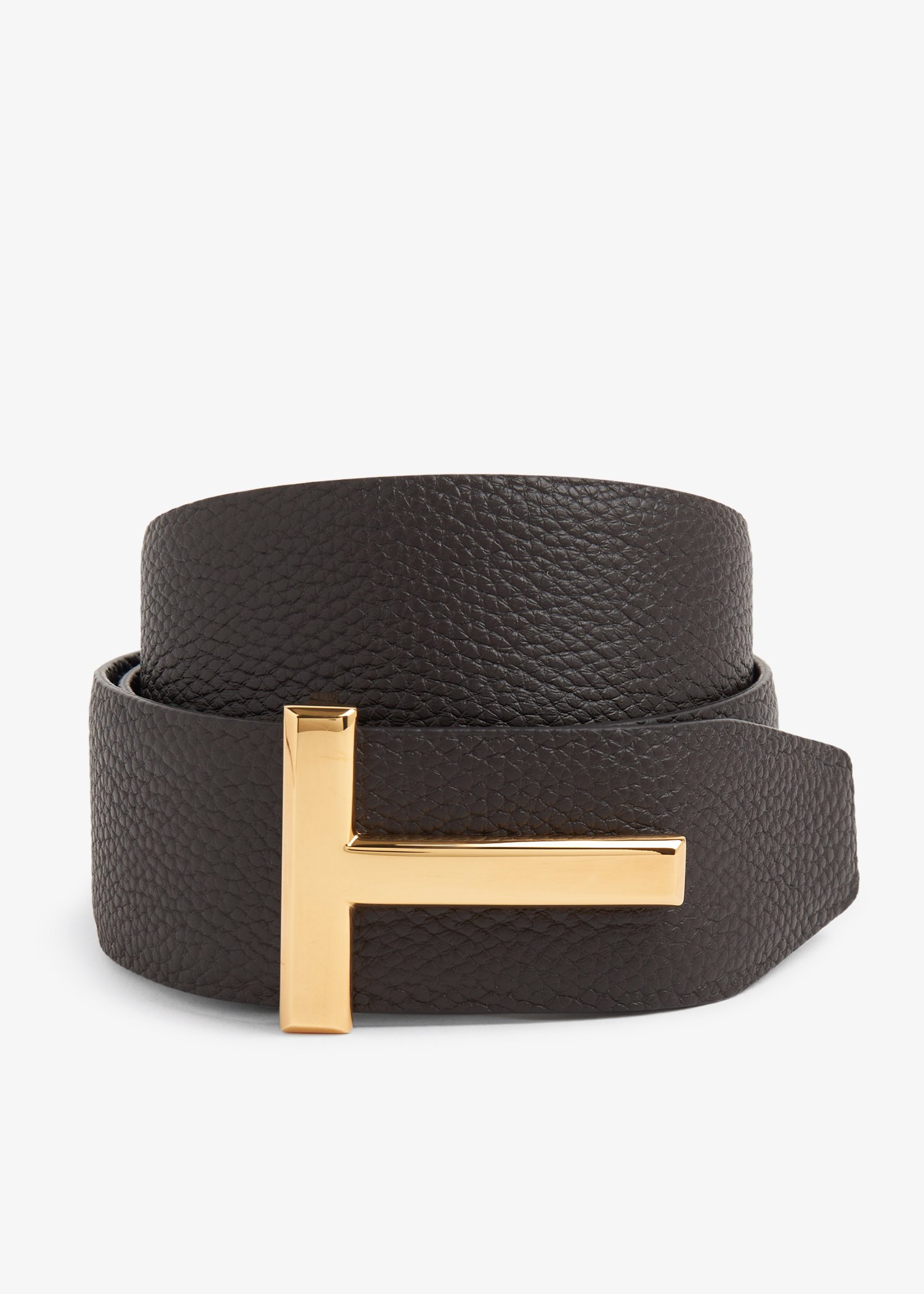 

T buckle reversible belt, Brown