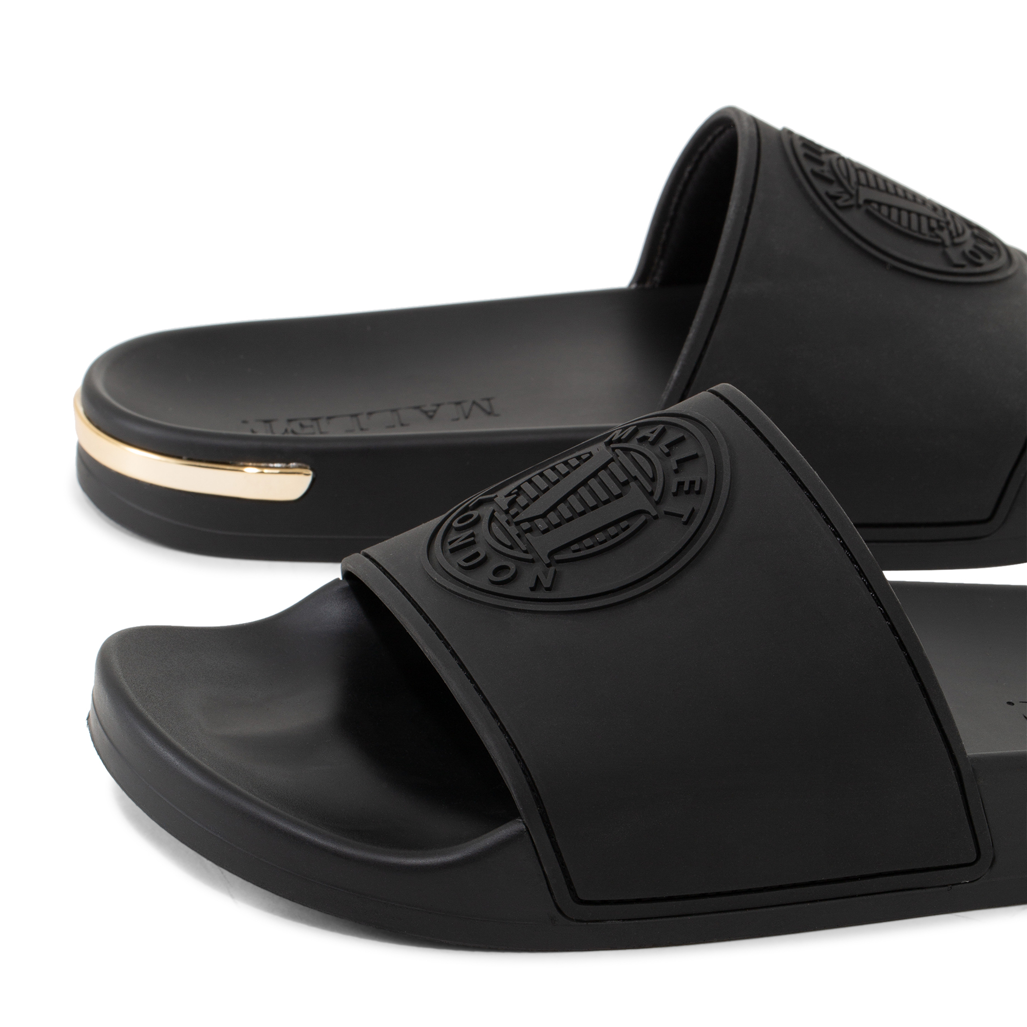 

Barnsbury Crest logo slide sandals, Black