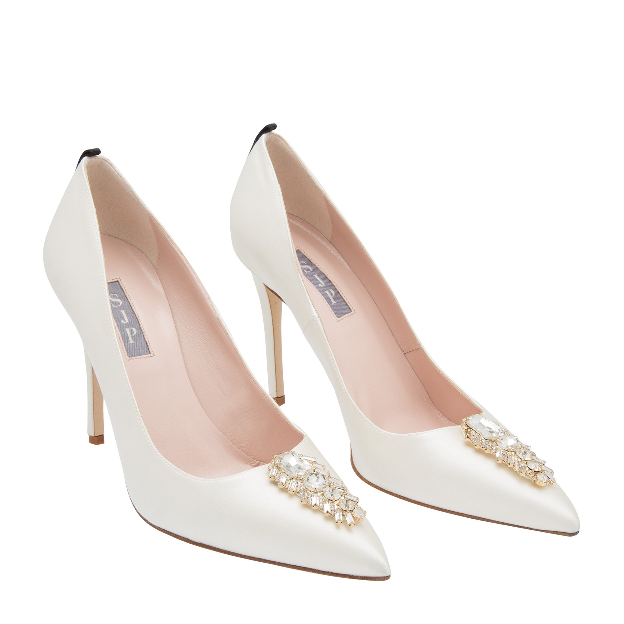 

Tempest satin pumps, White