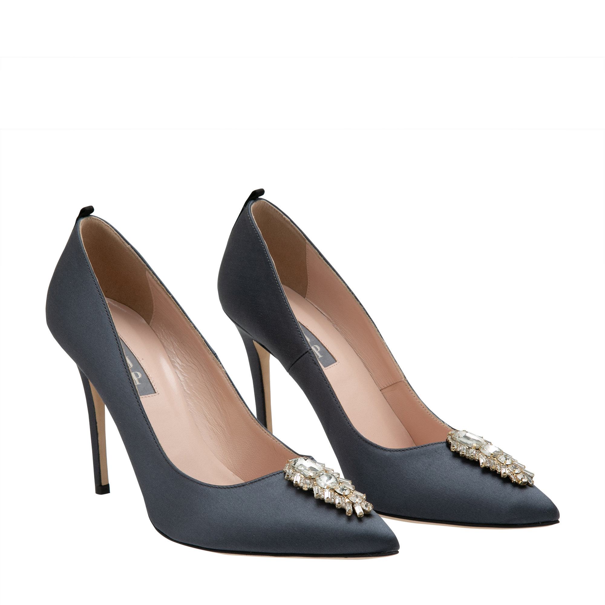 

Tempest satin pumps, Grey