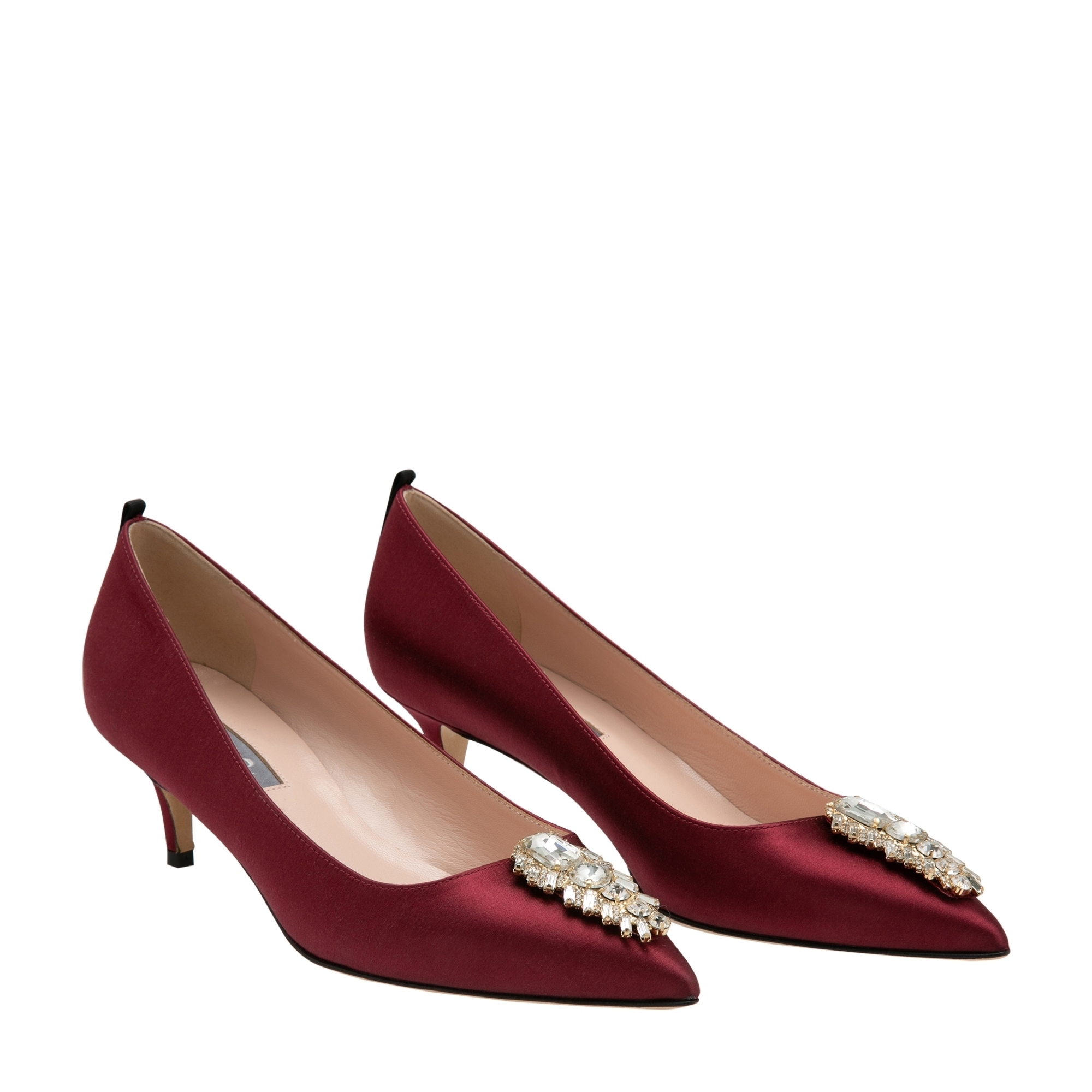 

Tempest satin pumps, Burgundy