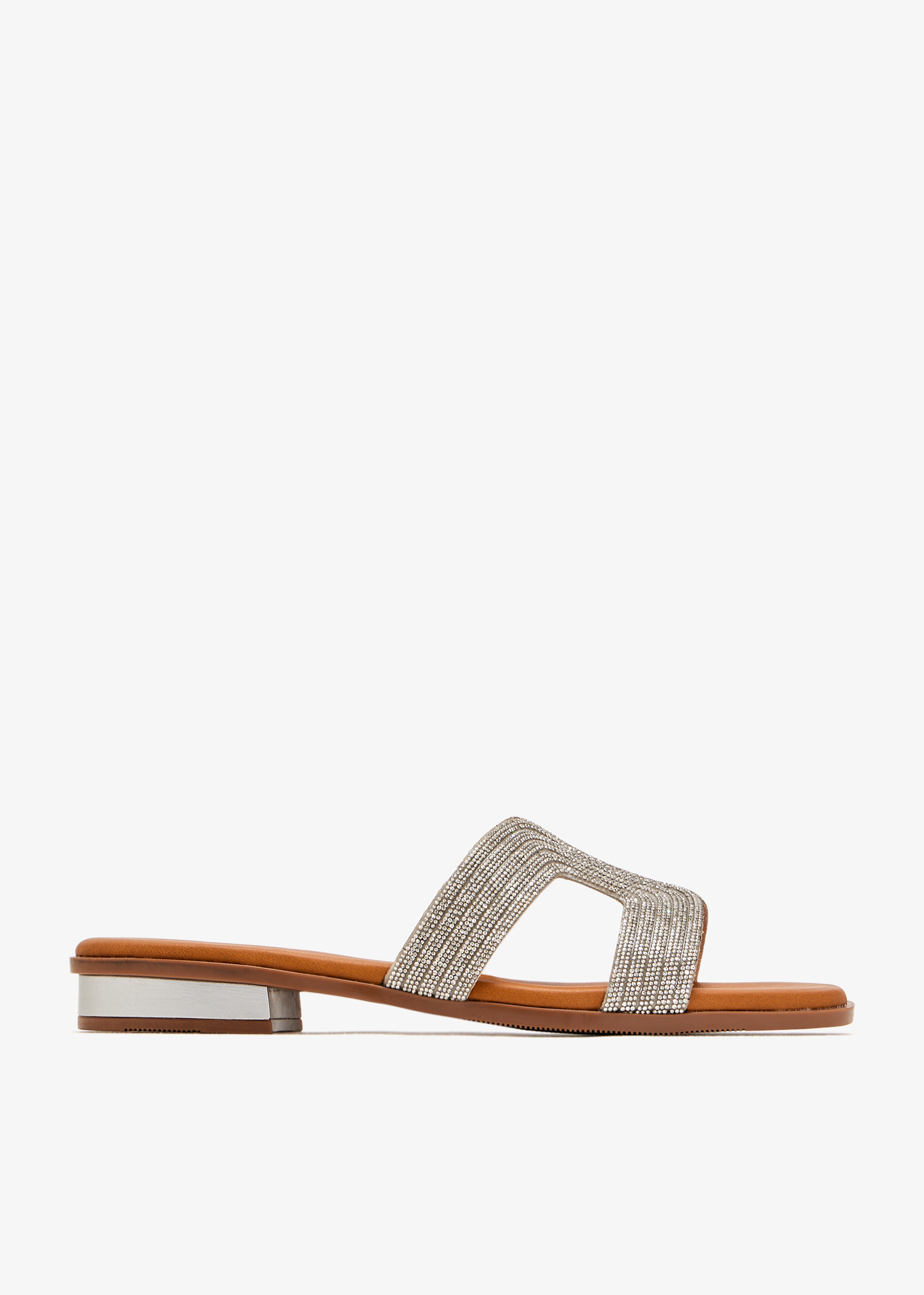 

Teresa slide sandals, Silver