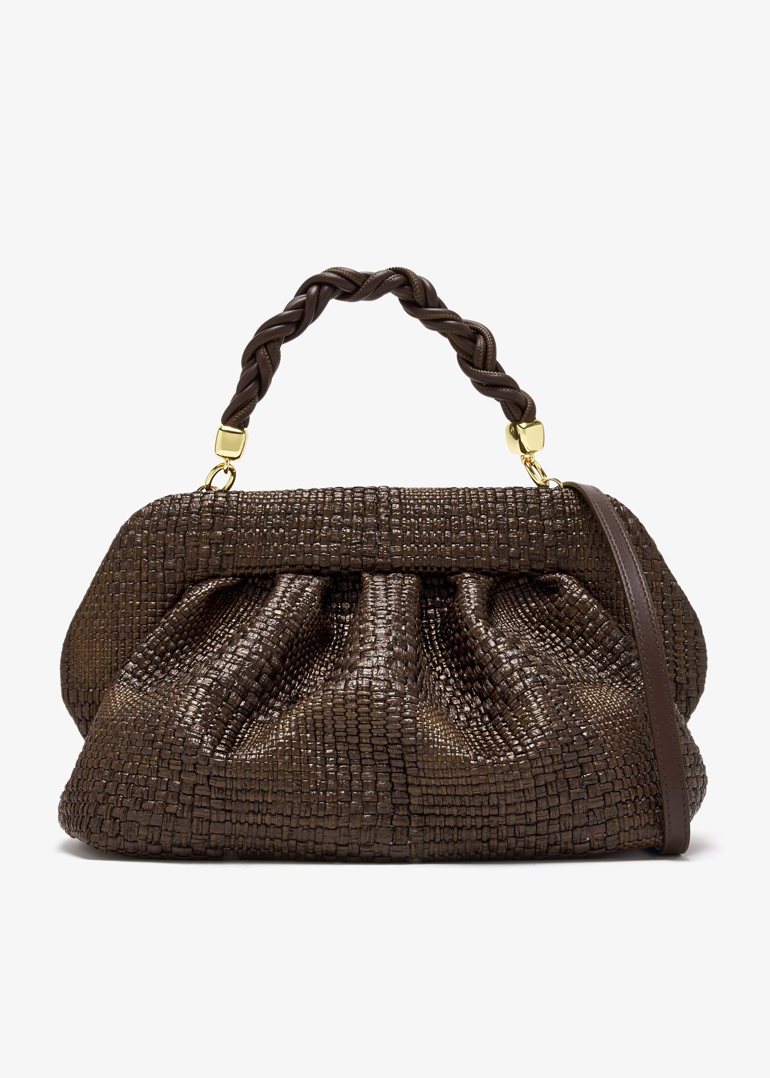 

Bios straw clutch, Brown